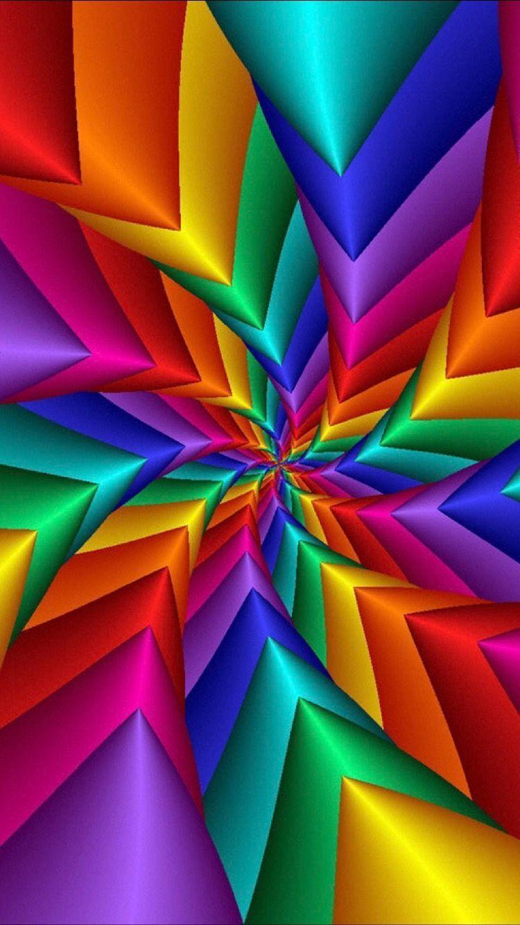 750x1334 Image result for iphone x fractal wallpaper. Rainbow wallpaper, Colorful art, Neon wallpaper