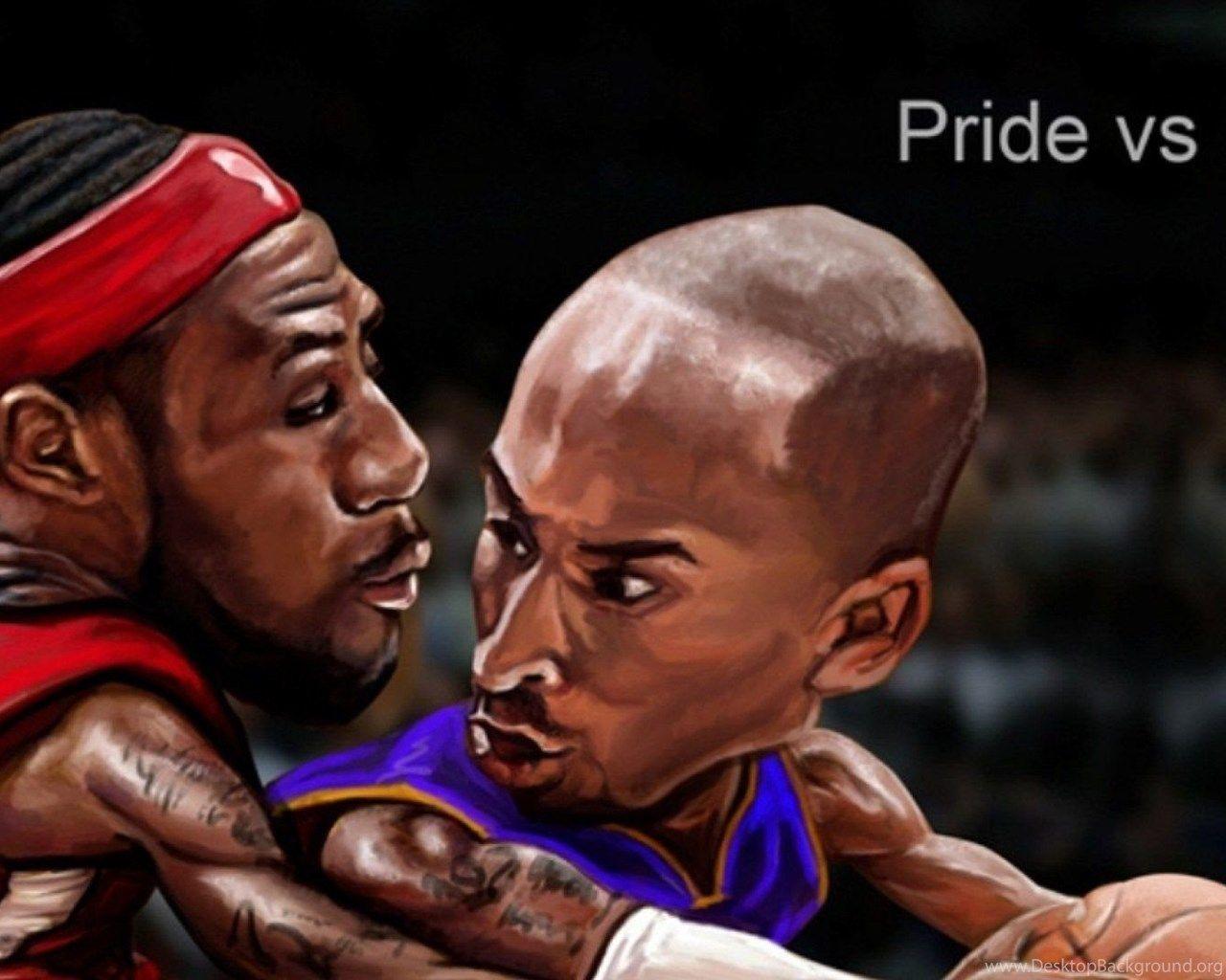 1280x1024 Kobe Bryant Vs Lebron James Wallpaper WallDevil Best Free HD. Desktop Background