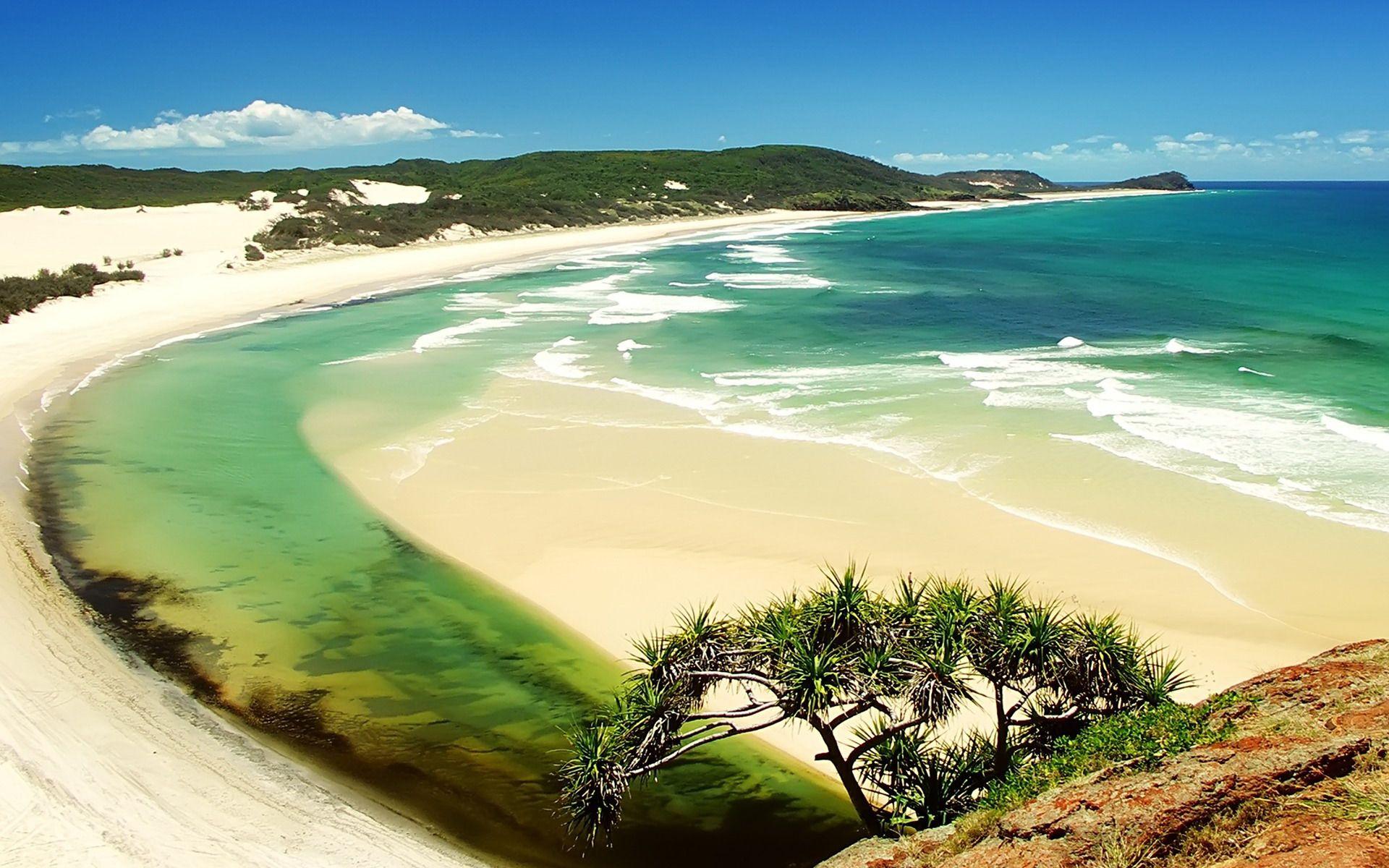 1920x1200 Yellow beach wallpaper. Yellow beach