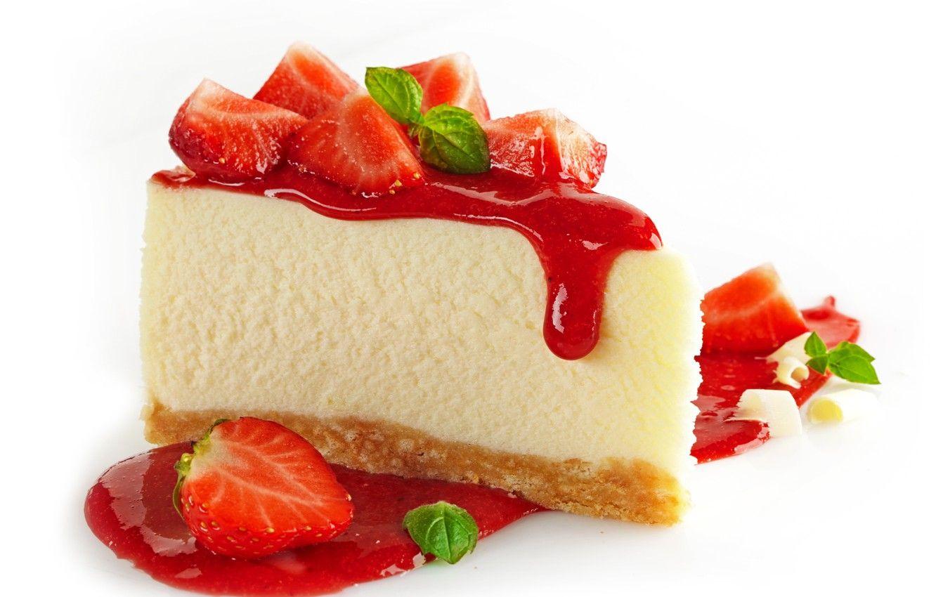 1332x850 Wallpaper berries, strawberry, pie, cake, cake, mint, dessert, cakes, jam, strawberry, dessert, cheesecake, cheesecake image for desktop, section еда