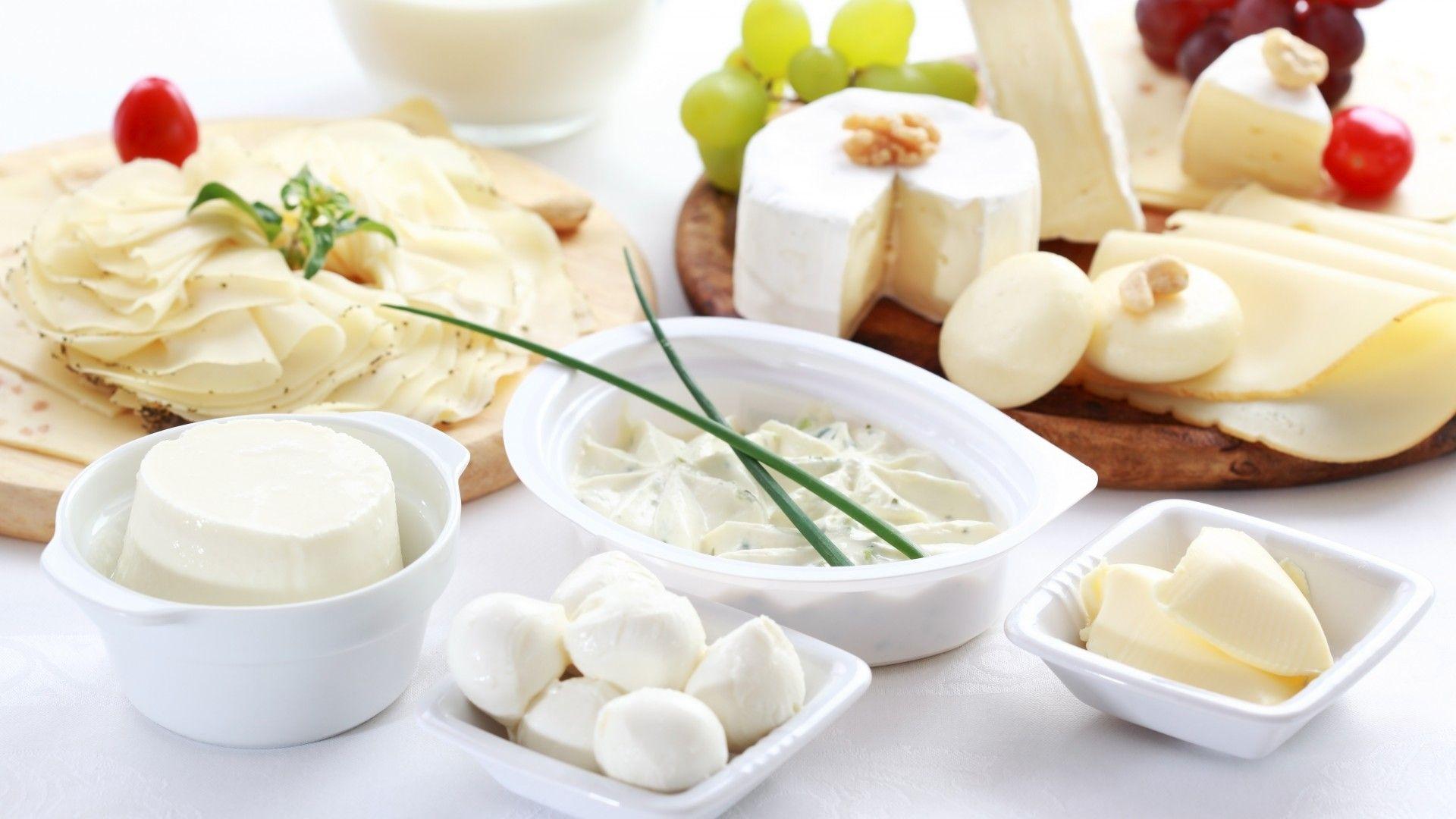 1920x1080 Milk cheese grapes nuts herbs wallpaperx1080