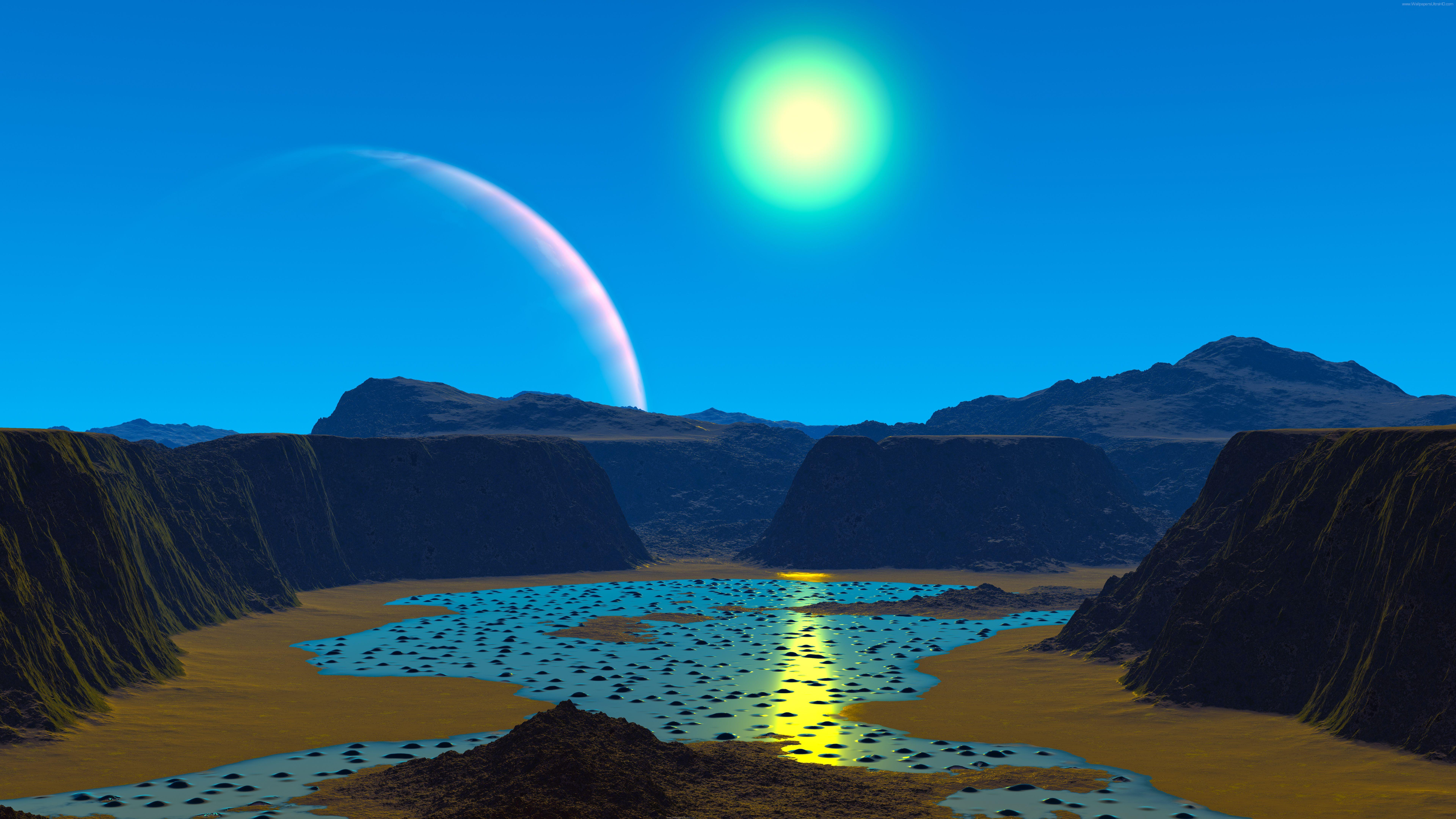7680x4320 3D Alien planet 7680x4320