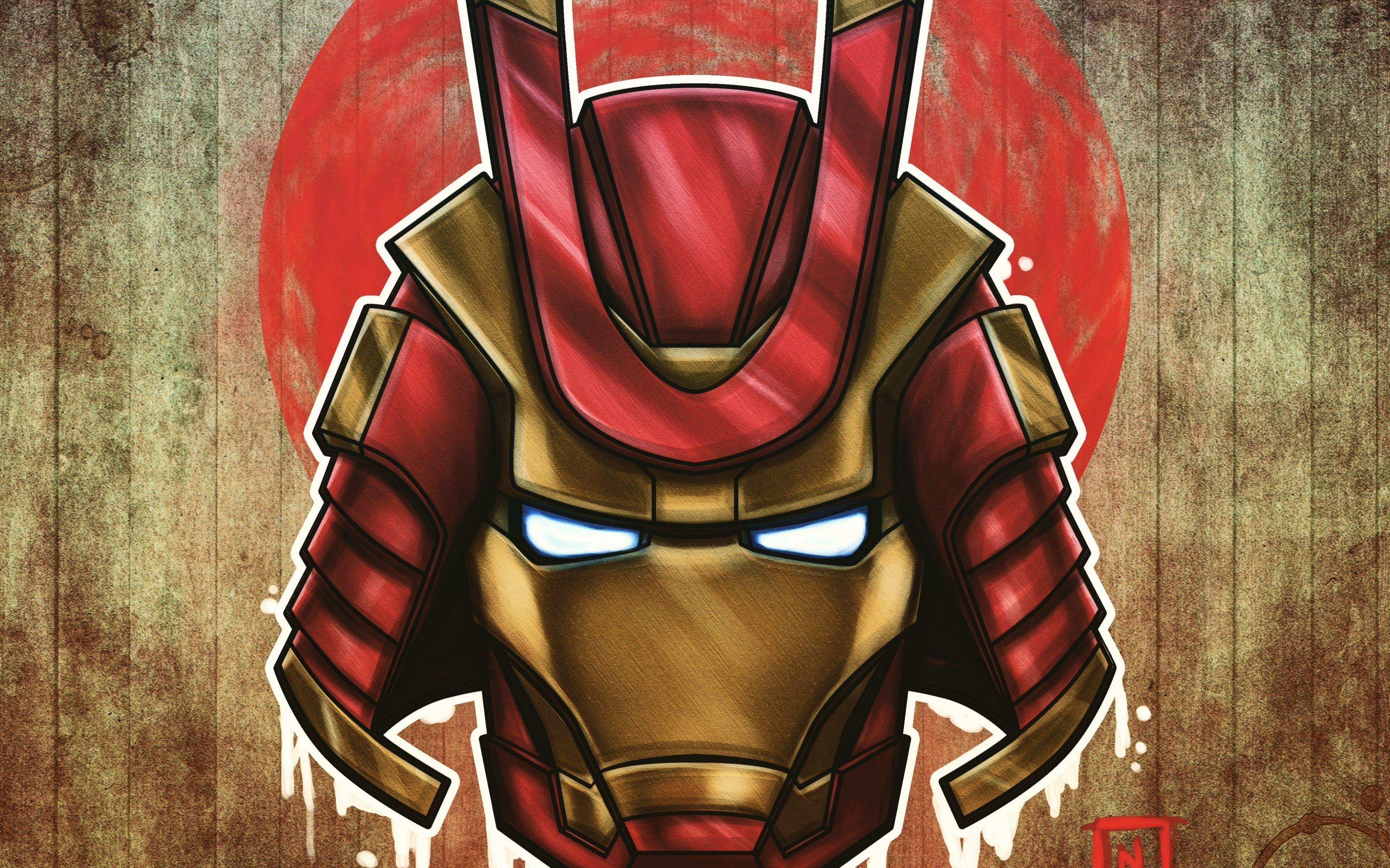 3840x2400 Wallpaper Marvel, Samurai, Iron Man, Art, 4k HD 4k Ironman HD Wallpaper