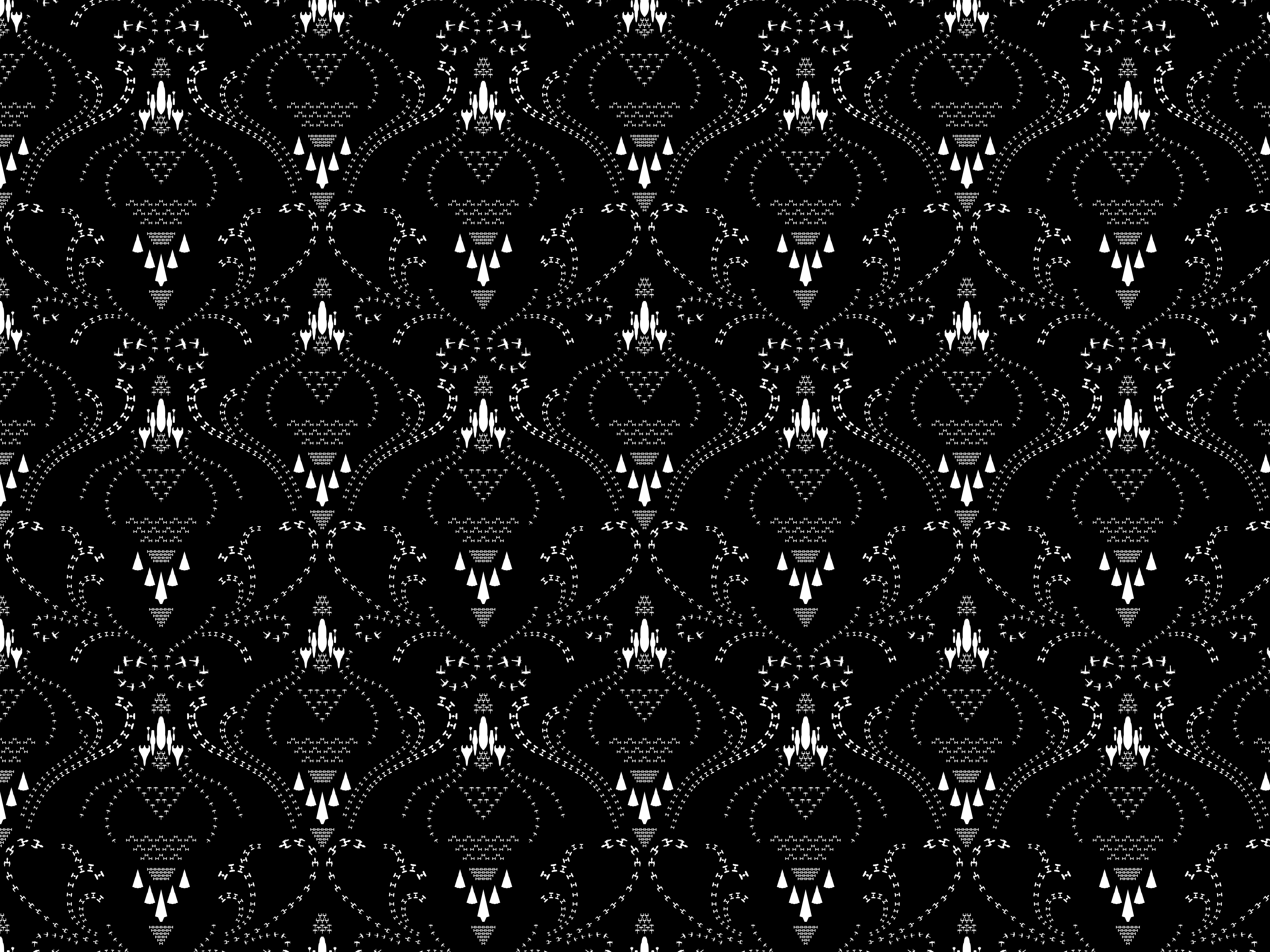 1920x1536 Black And White Wings Dark Angel Horns Wallpaper Black And White HD Wallpaper