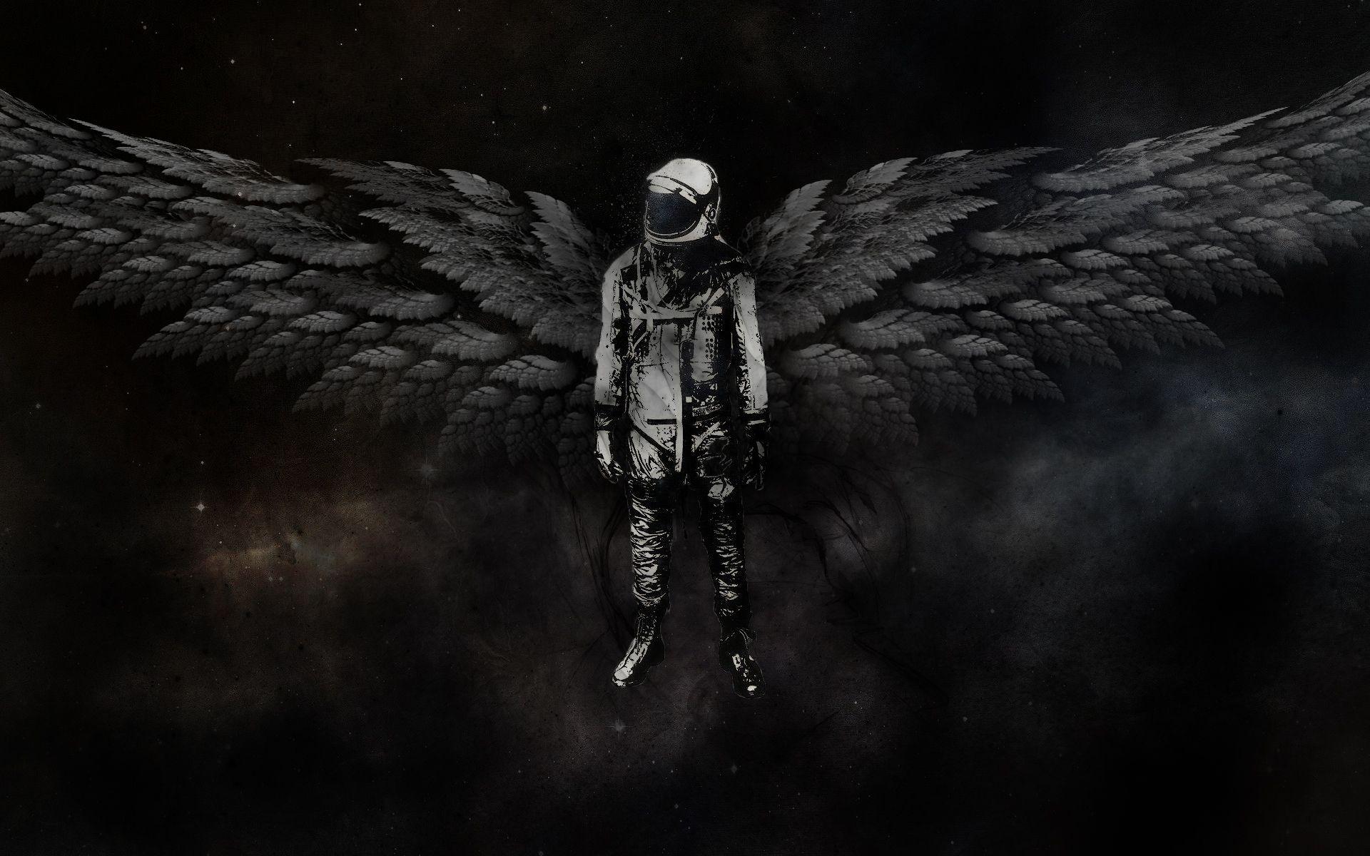 1920x1200 outer, Space, Astronauts, Angel, Wings Wallpaper HD / Desktop and Mobile Background