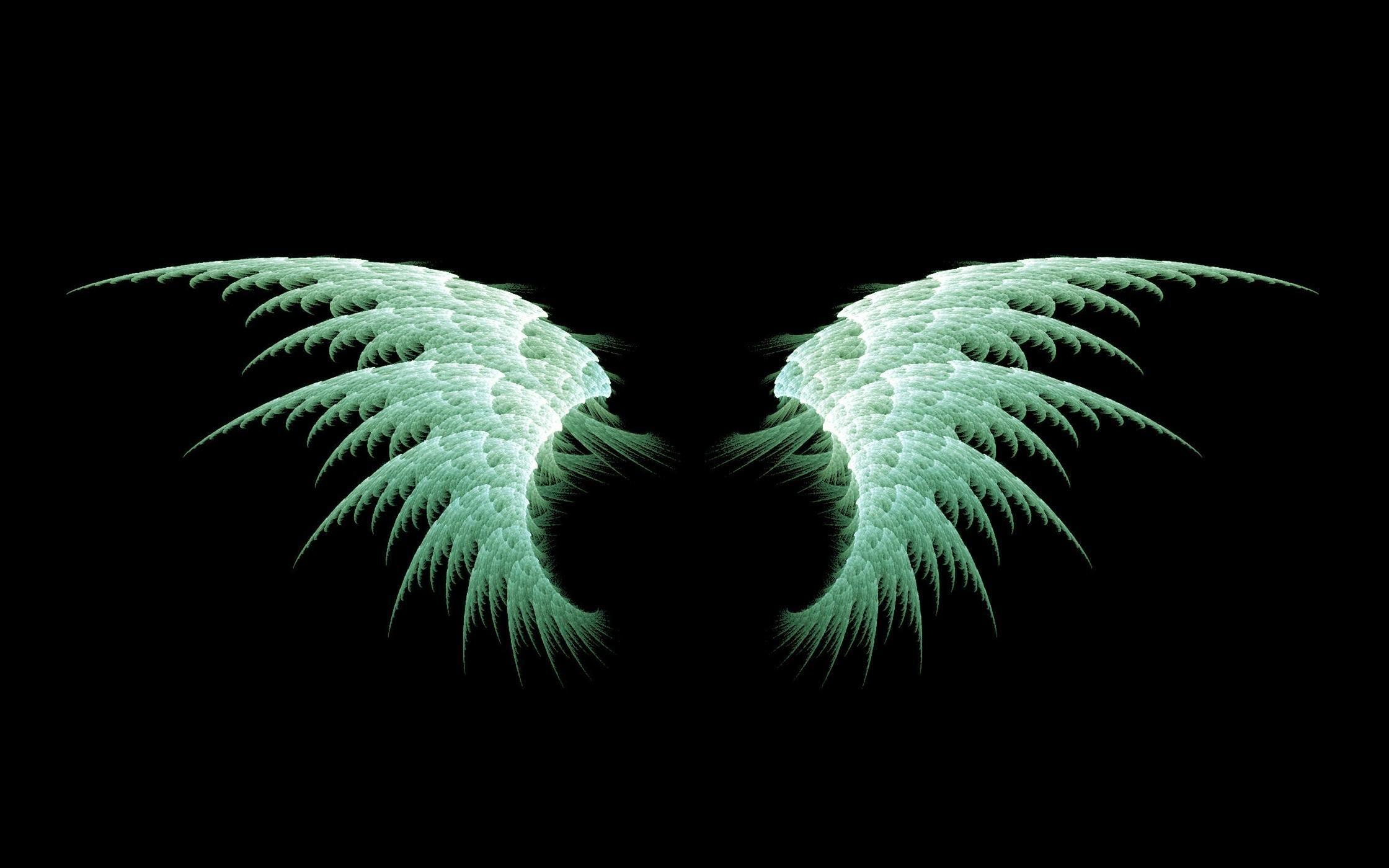 2240x1400 Green Angel Wings HD desktop wallpaper : Widescreen : High Definition