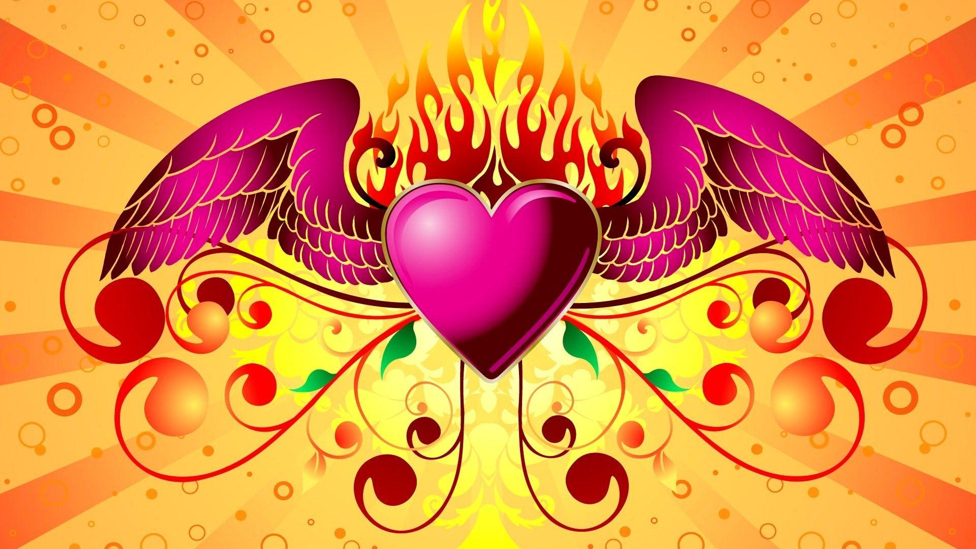 Heart With Wings Wallpapers  Wallpaper Cave