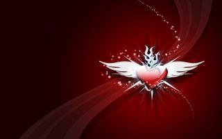 1280x804 Heart with wings wallpaper. Heart with wings