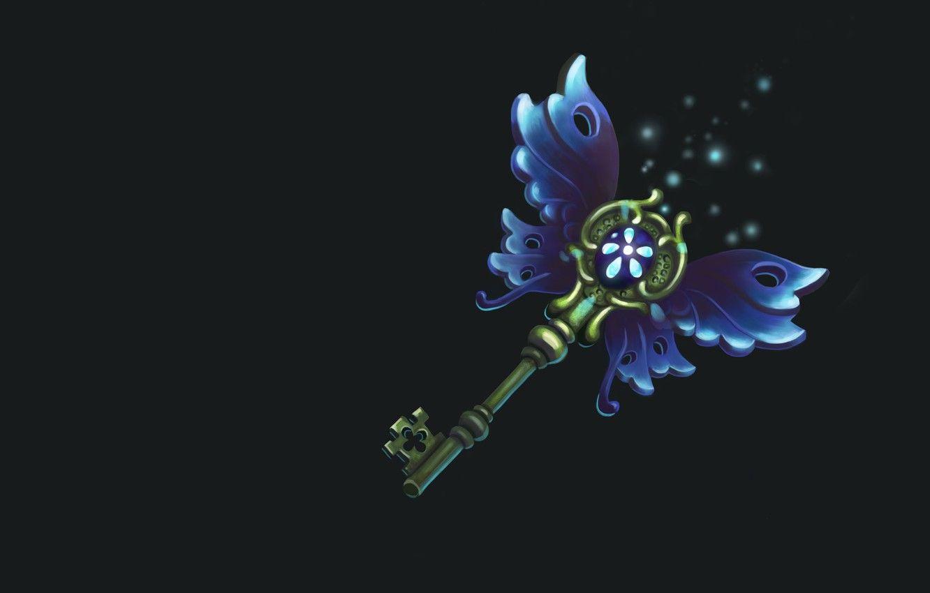 1332x850 Wallpaper wings, key, fantasy, art, children's, Elizaveta Alekseeva, Fairy Key image for desktop, section минимализм