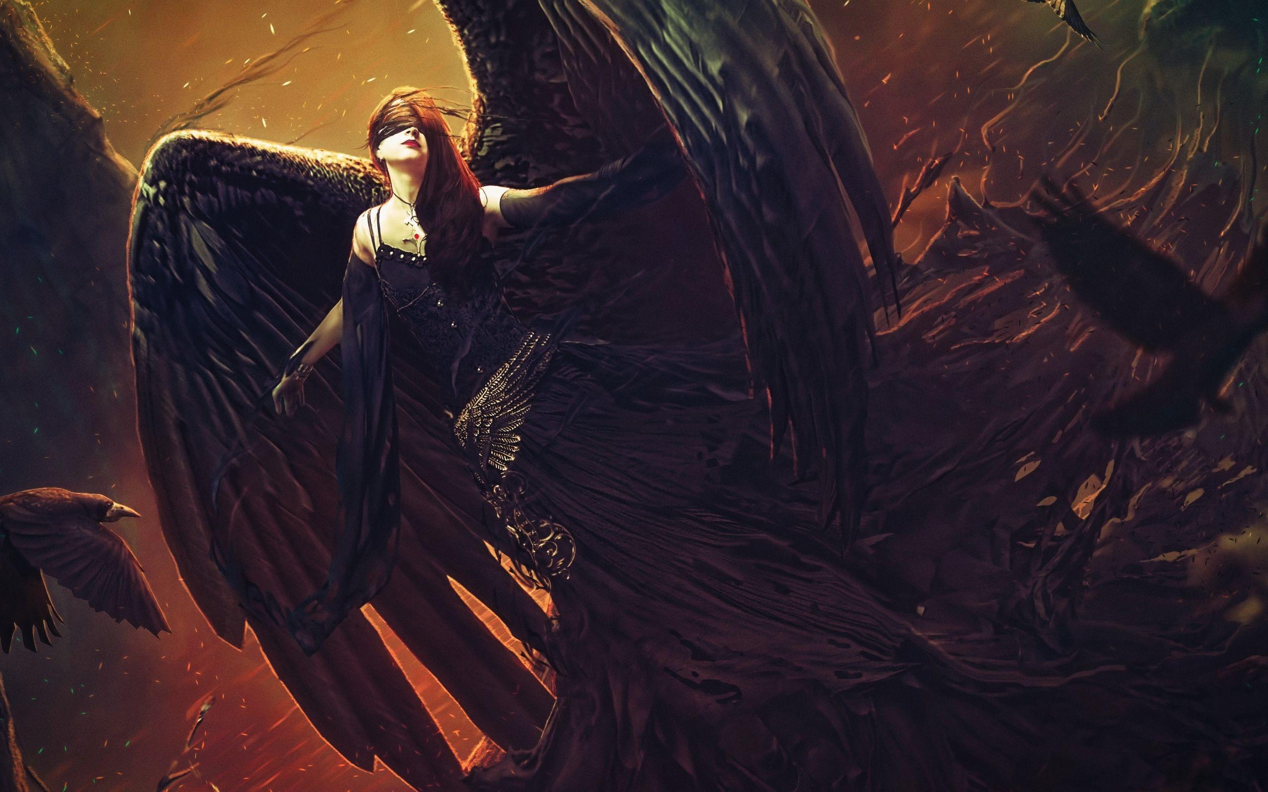 2560x1600 Dark Angel Background HD Best Nude Bikini Image