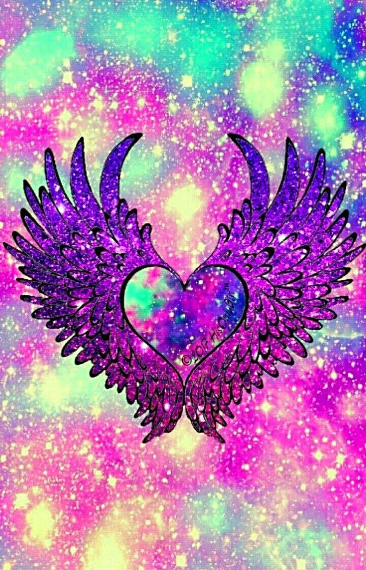 720x1120 Heart wings. Cute galaxy wallpaper, Galaxy wallpaper, Unicorn wallpaper