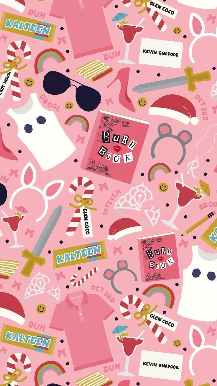 736x1309 Mean Girls inspired pattern iphone wallpaper Cheers + Co. Free iphone wallpaper, Girl wallpaper, Cellphone wallpaper