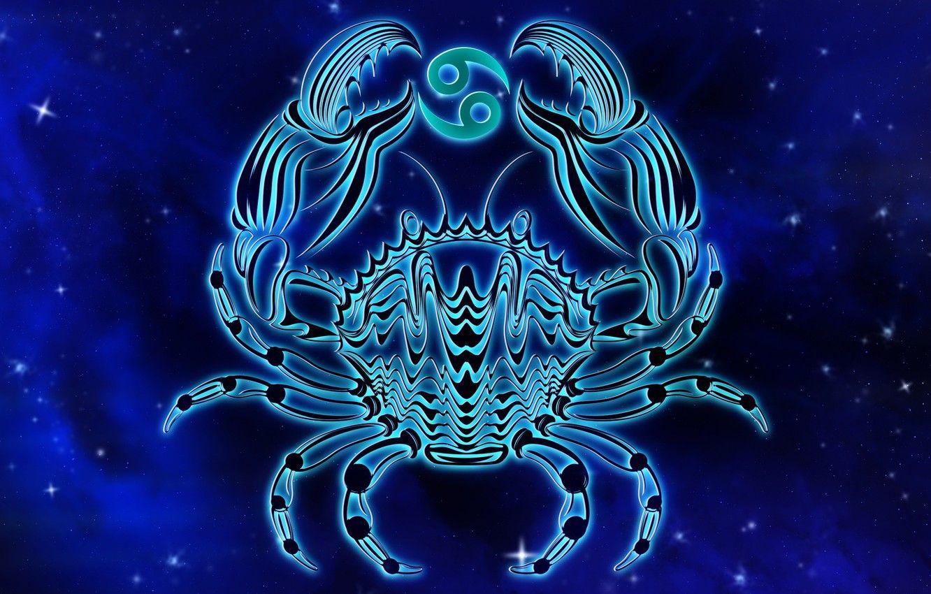 1332x850 Wallpaper space, crab, cancer, zodiac sign image for desktop, section рендеринг