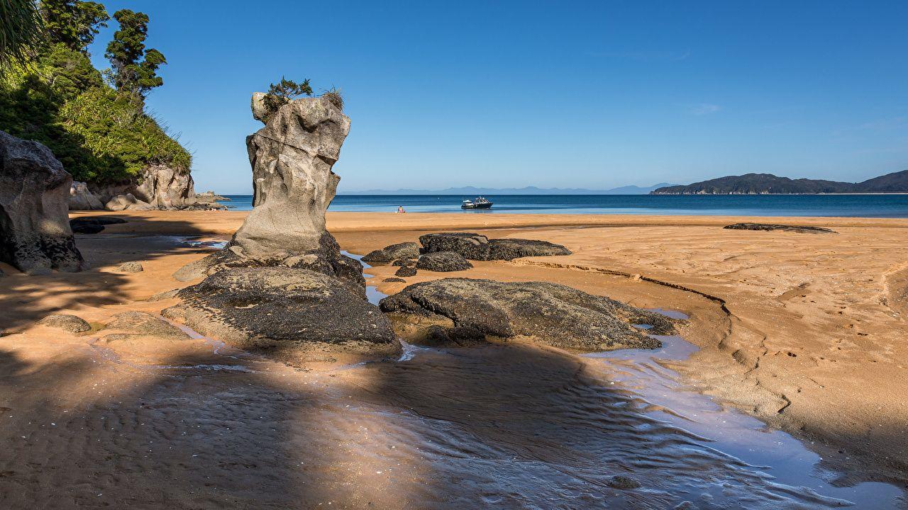 1280x720 Wallpaper New Zealand Totaranui Beach, Abel Tasman National Park