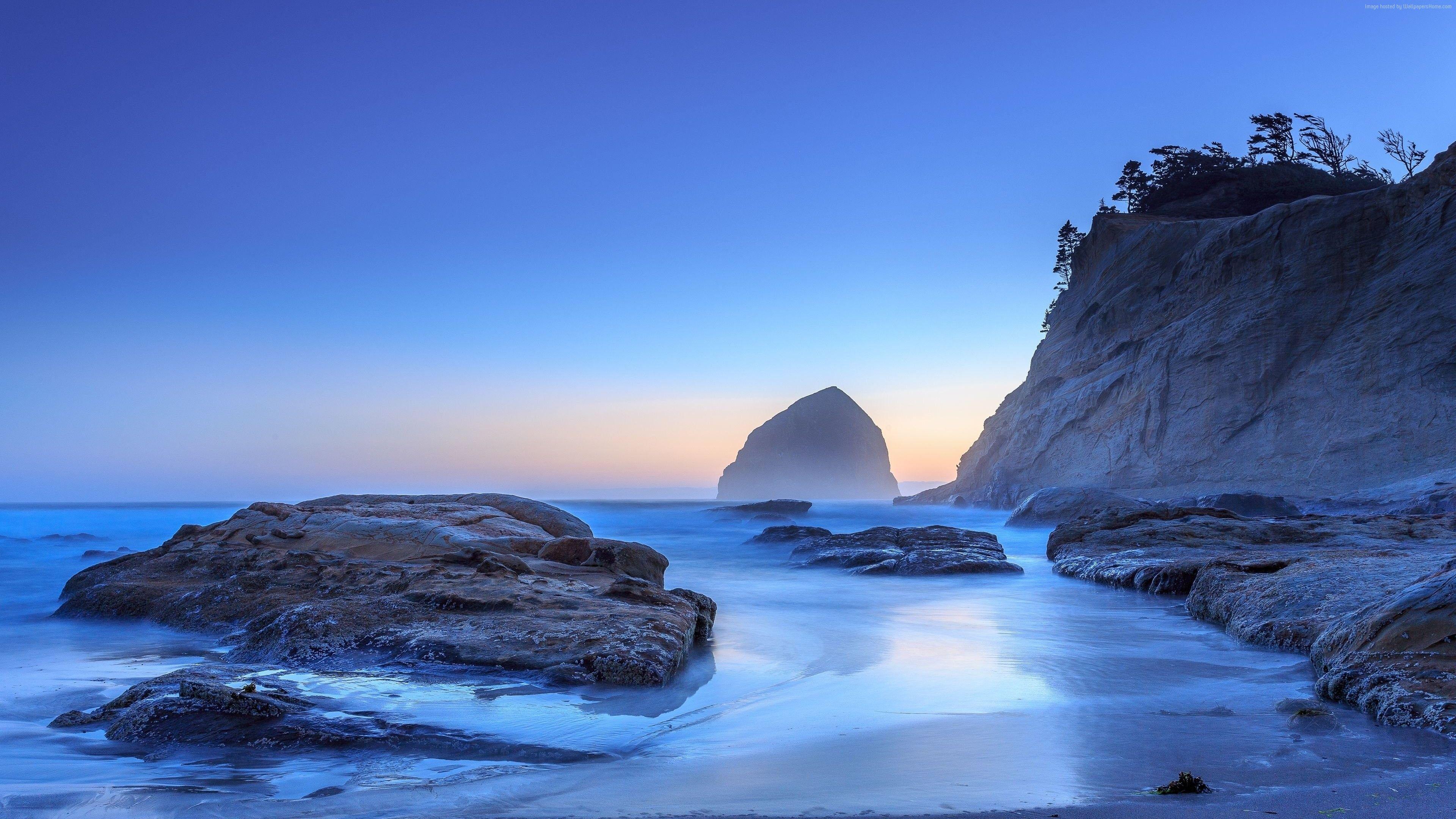 3840x2160 Wallpaper Oregon, 5k, 4k wallpaper, Pacific Ocean, USA, Best Beaches in the World, travel, tourism, sea, sunset, sunrise, beach, Travel Wallpaper Download Resolution 4K Wallpaper