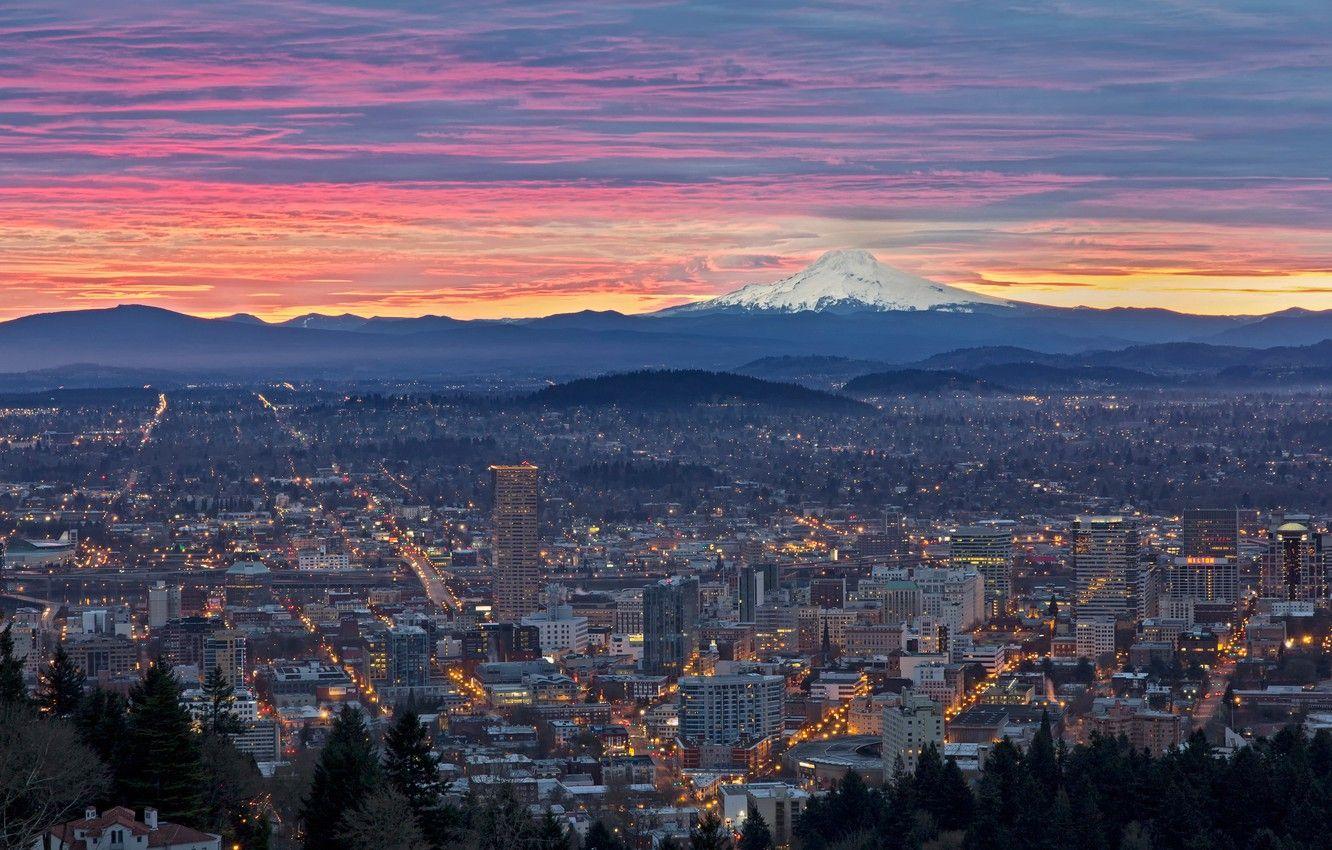 1332x850 Wallpaper sunrise, Oregon, Portland image for desktop, section город