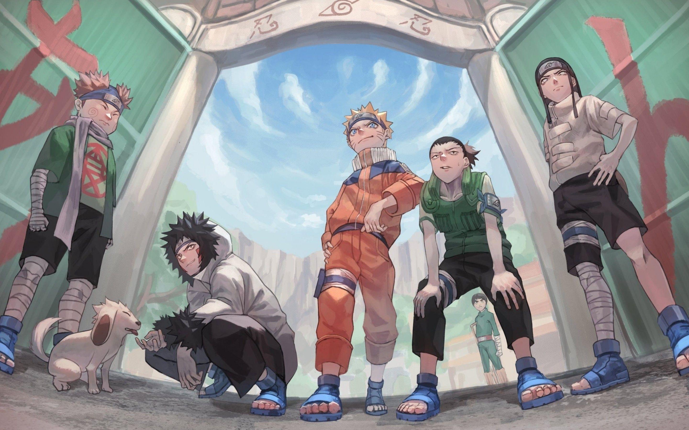 2880x1800 Download 2880x1800 Inuzuka Kiba, Uzumaki Naruto, Nara Shikamaru, Akimichi Chouji, Akamaru, Naruto Wallpaper for MacBook Pro 15 inch