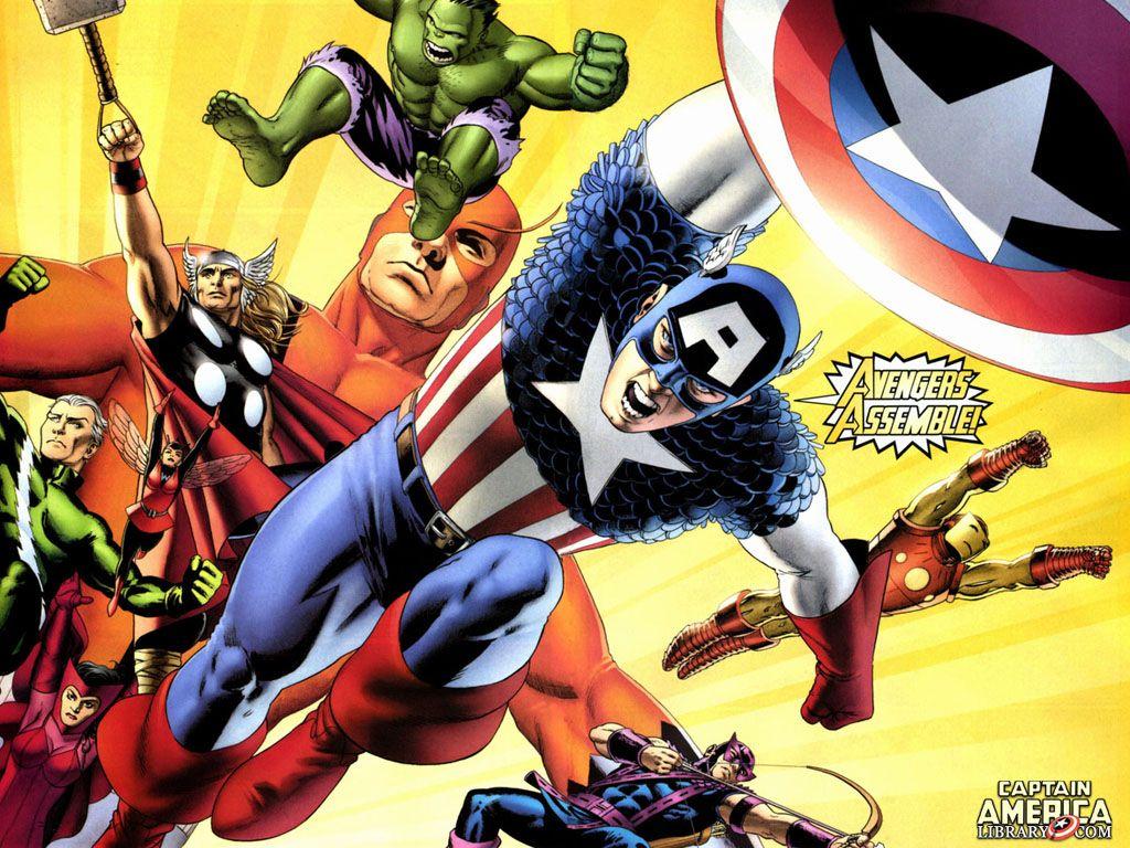 1024x768 My Free Wallpaper Wallpaper : Classic Avengers!