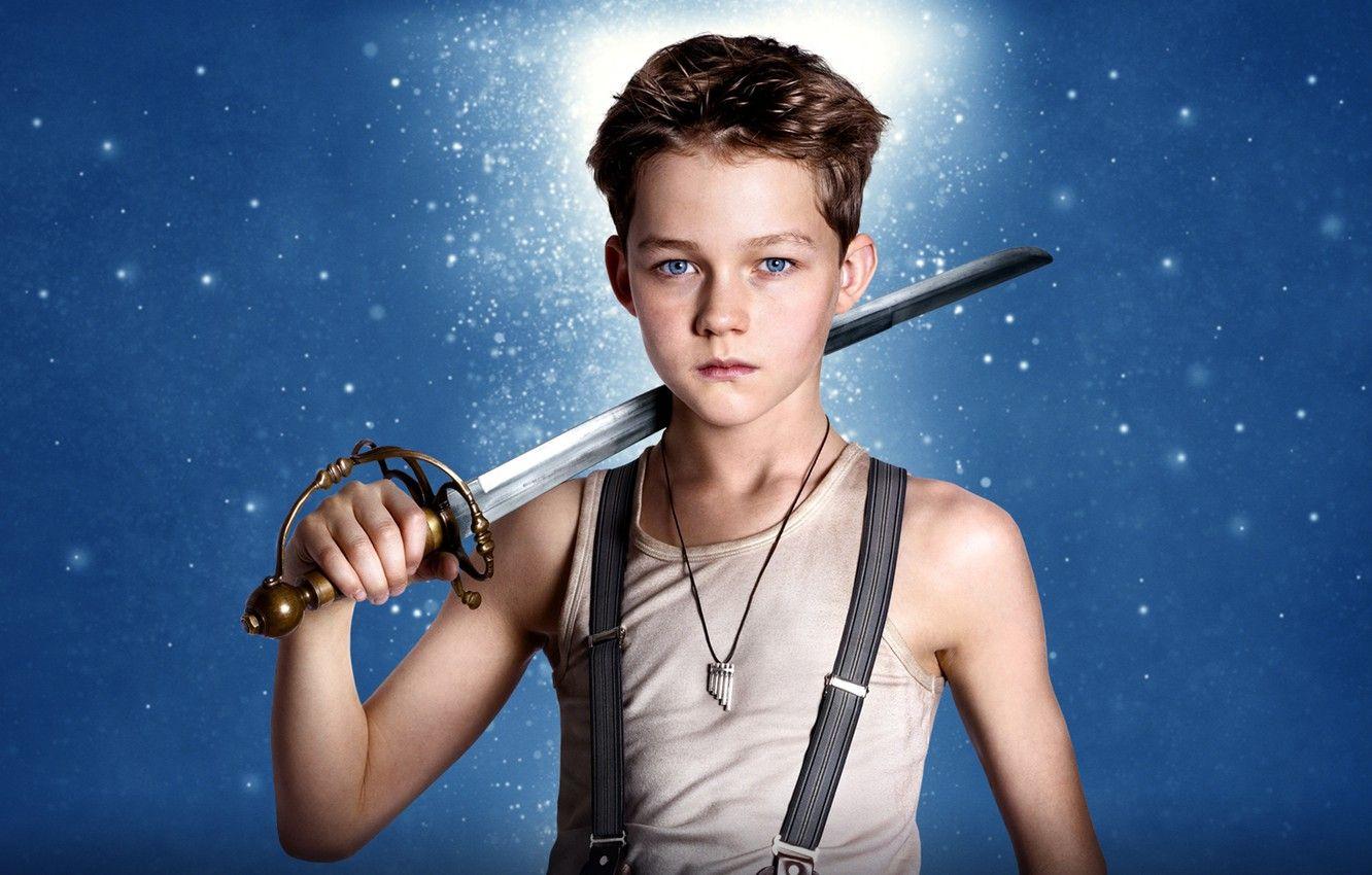 1332x850 Wallpaper Fantasy, Blue, Warrior, with, Wallpaper, Family, Eyes, Boy, Kid, Year, Weapon, Pilot, Face, Peter, Movie, Sword image for desktop, section фильмы