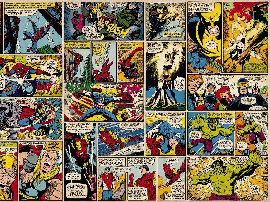 1024x768 Classic Marvel Wallpaper Comic