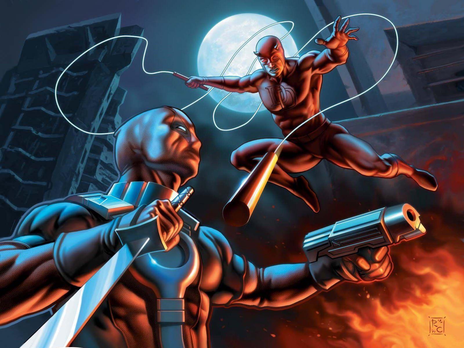 1600x1200 Deadpool Vs Daredevil Wallpaper 1600x1200