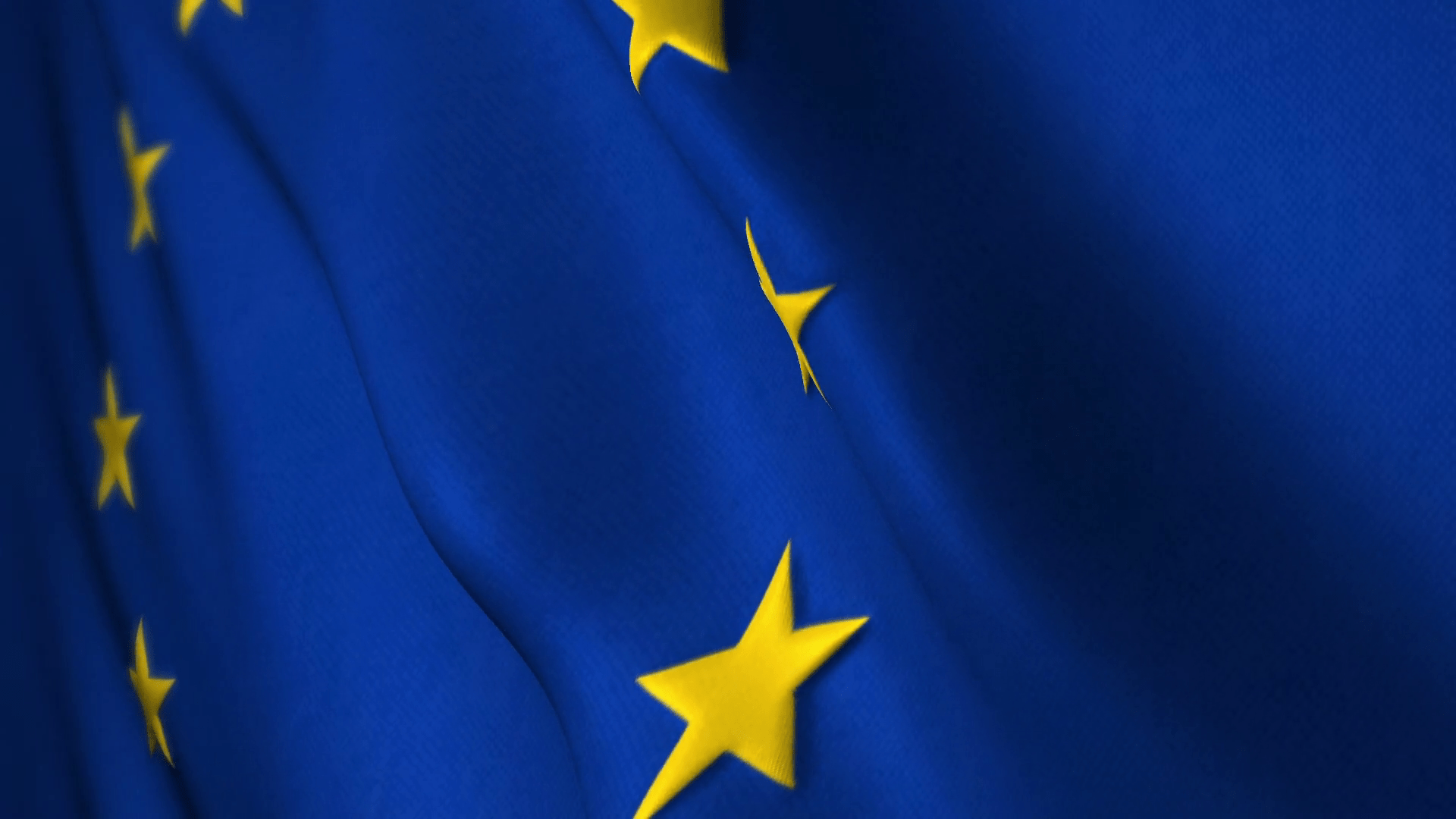 1920x1080 European Union Flag Waving And Blowing In The Breeze, Download Wallpaper