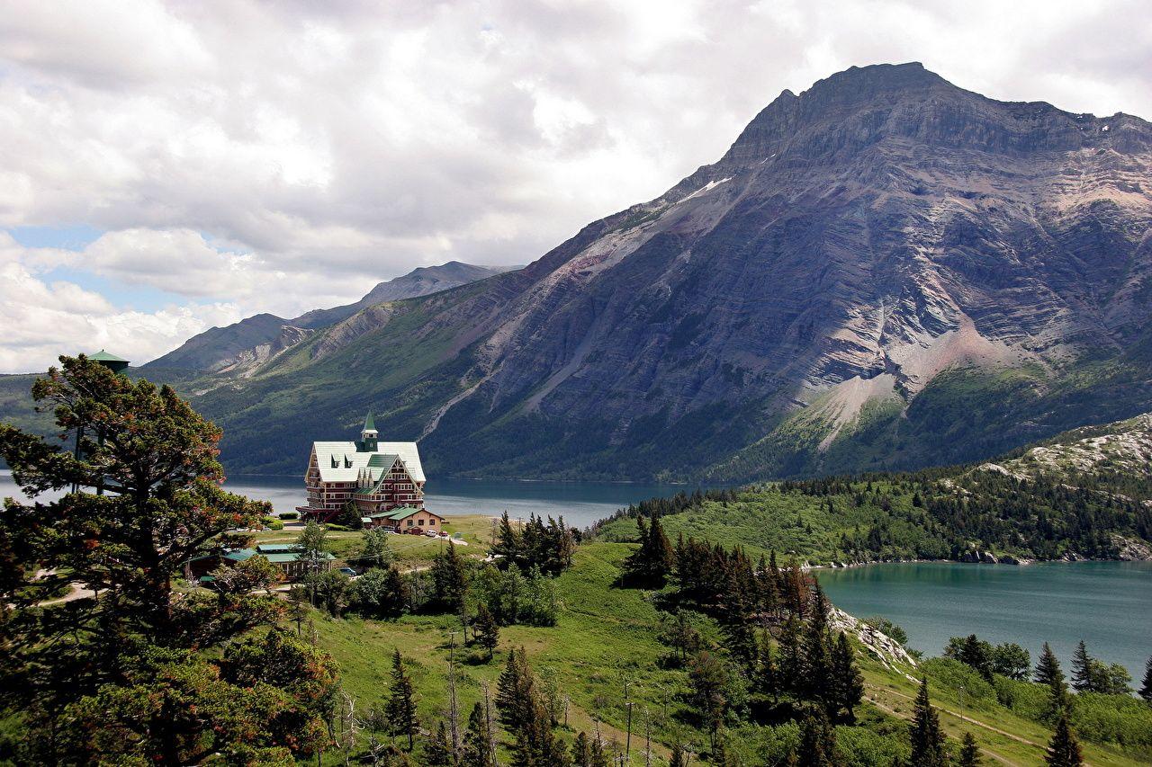 1280x853 Picture Nature Waterton Prince Wales Hotel Canada Mountains Lake