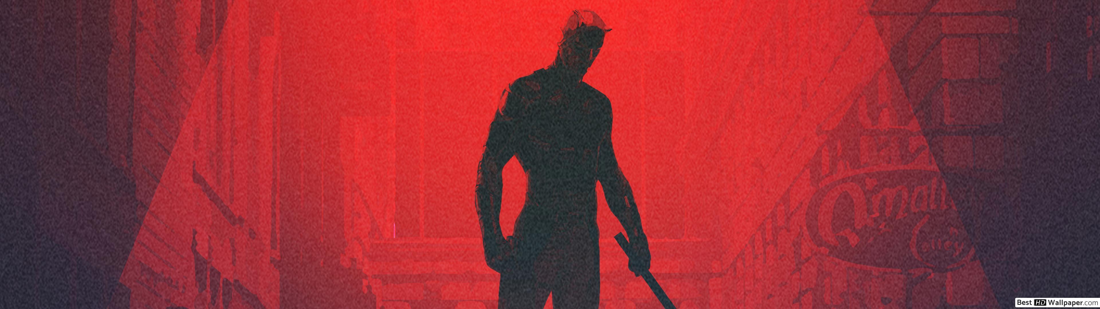 3840x1080 Daredevil red spotlight HD wallpaper download