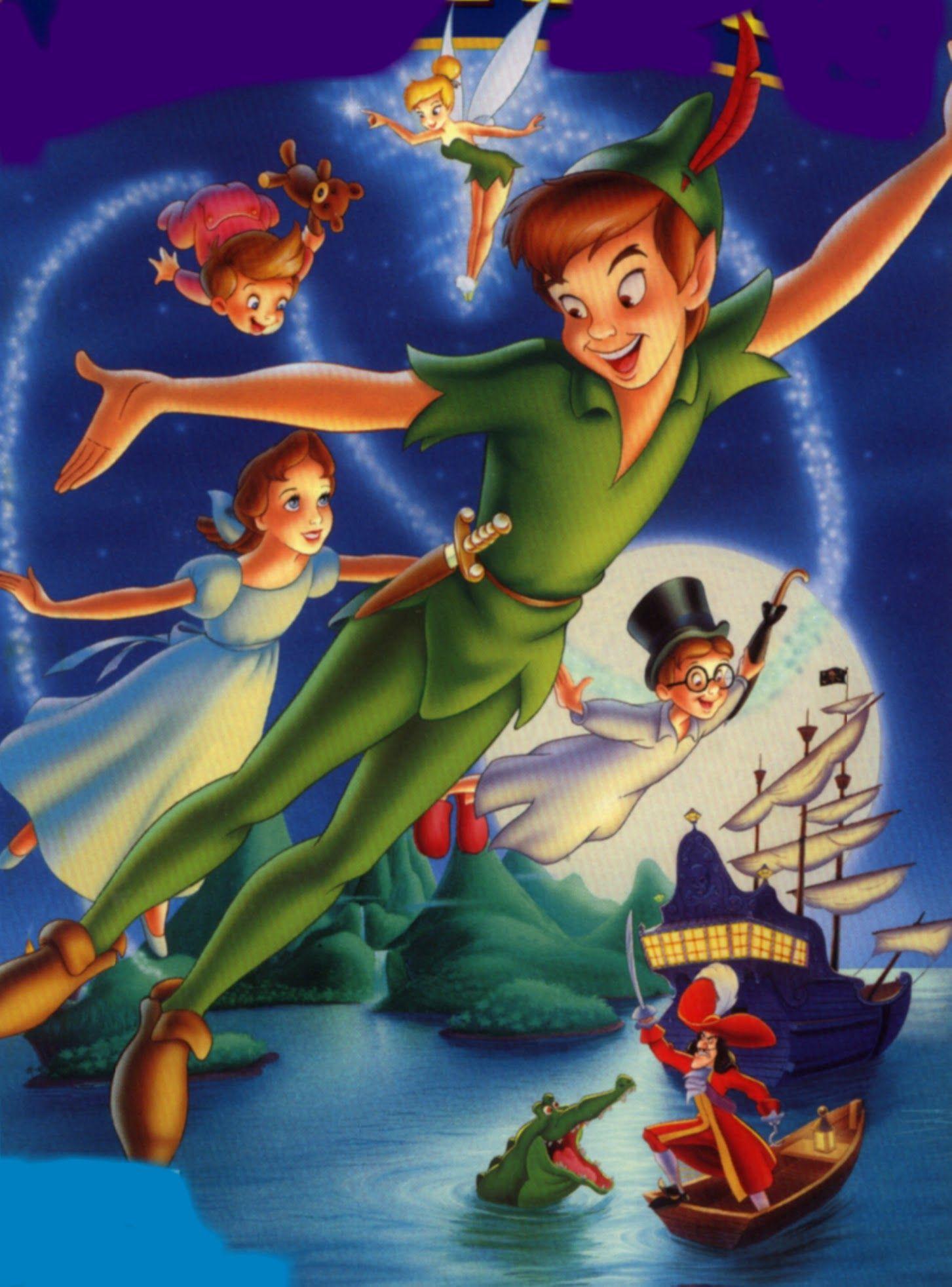 1453x1964 Peter Pan And Friends Wallpaper