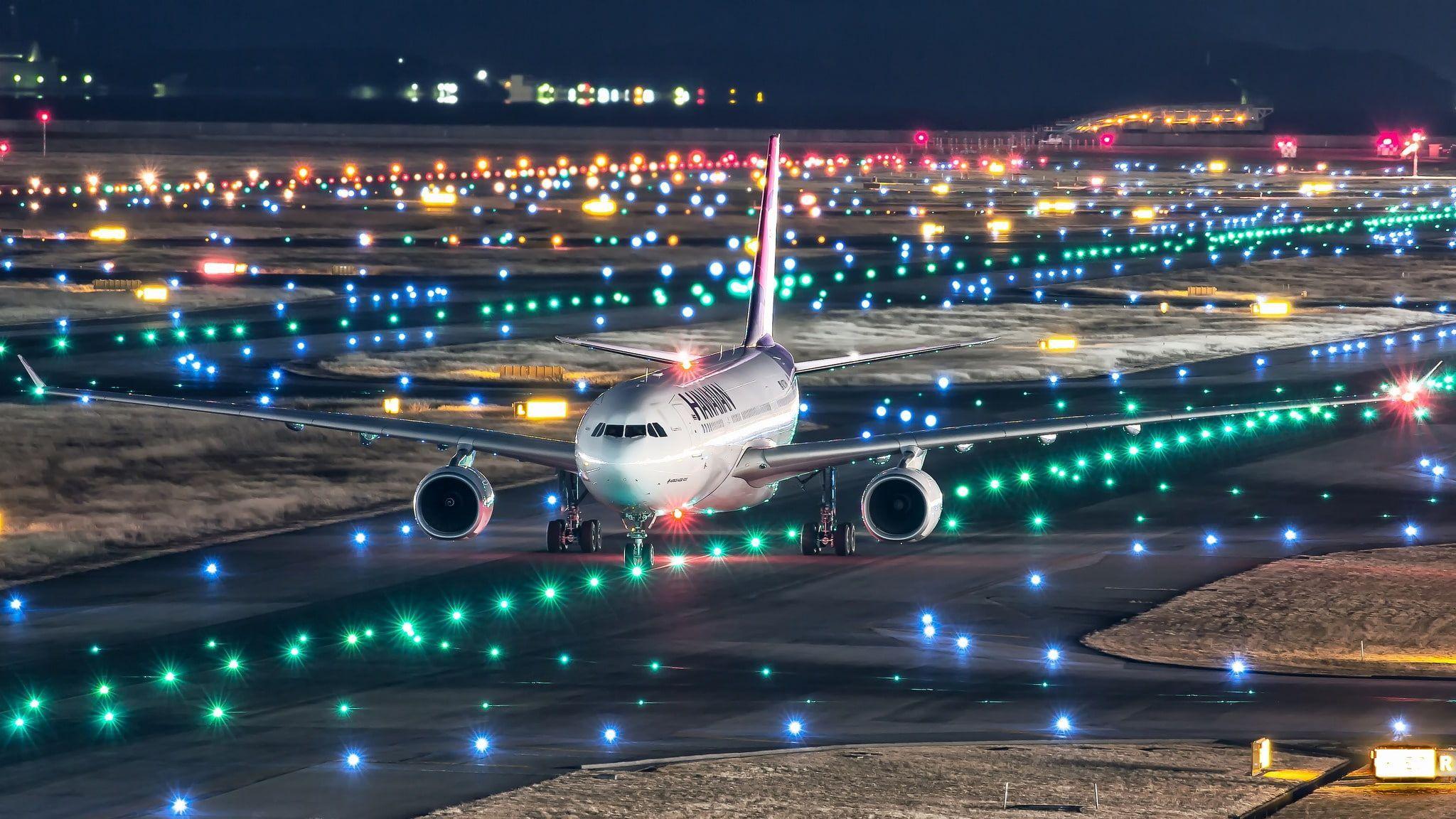 model runway lights background