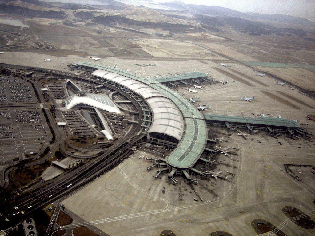 1024x768 Incheon Airport Aerial View image Domain photo