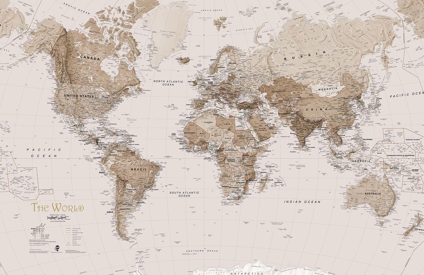 Hình nền bản đồ thế giới 1650x1070 & Tranh tường Atlas