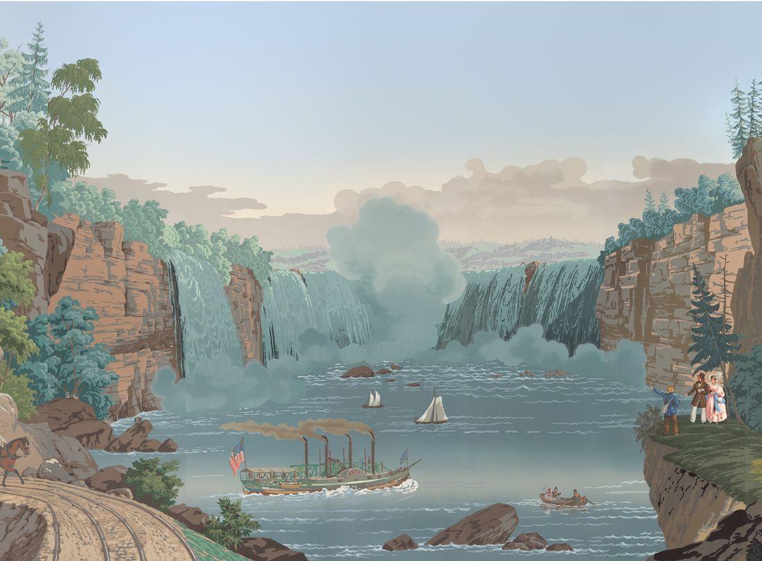 1100x810 Scenic wallpaper exhibit at San