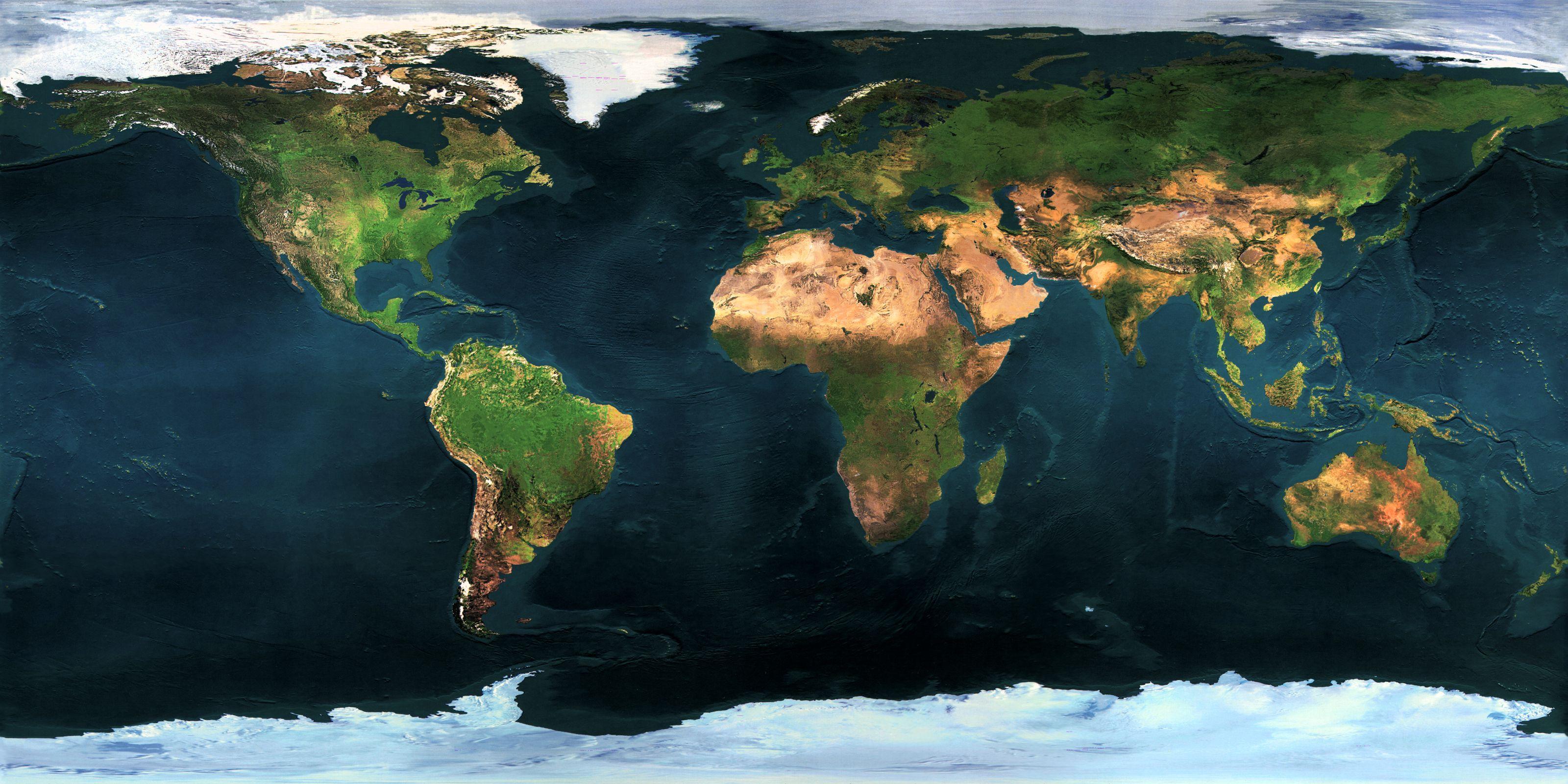 Hình nền Bản đồ Trái đất 3200x1600.  3200x1600