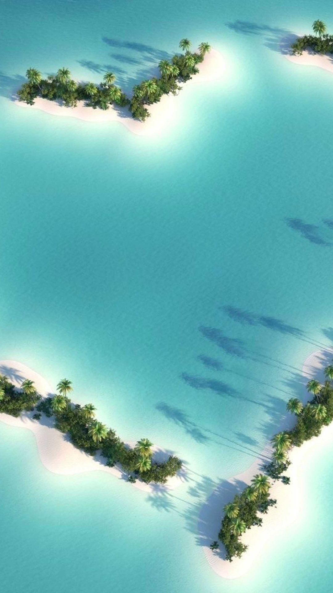 1080x1920 Heart In The Sea Love Island Romantic HD Wallpaper