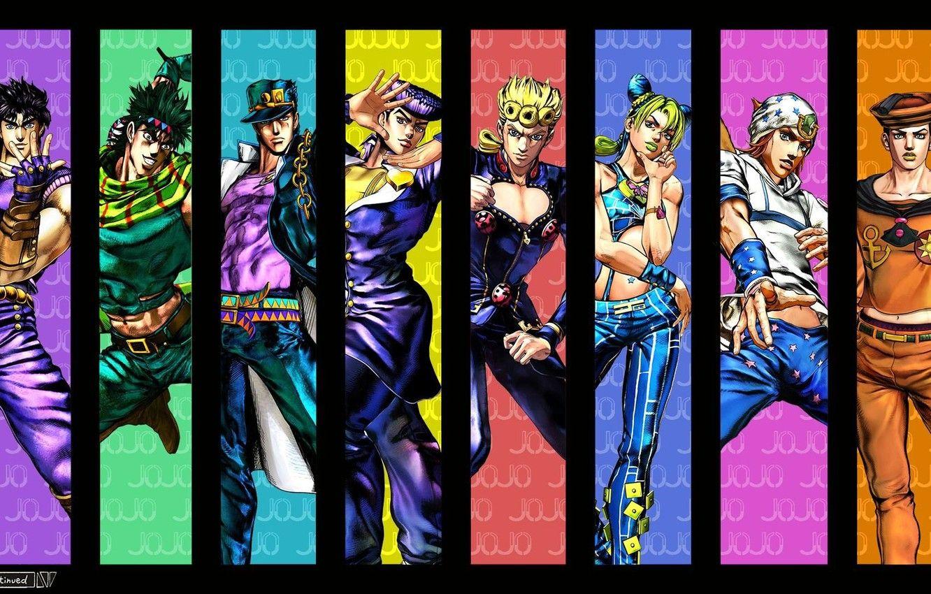 1332x850 Wallpaper collage, JoJo's Bizarre Adventure, The incredible adventures of Jojo image for desktop, section сёнэн