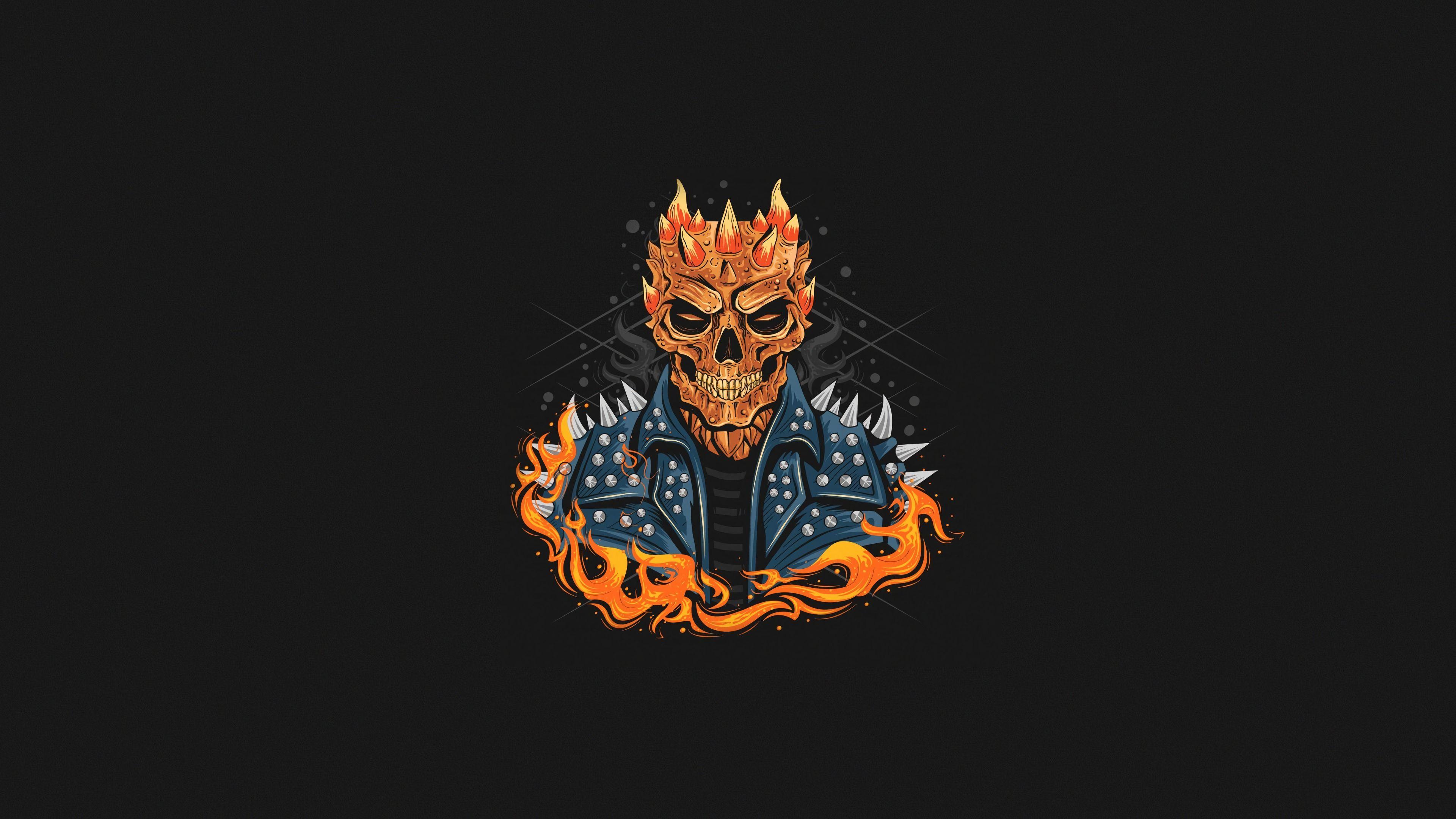 3840x2160 Ghost Rider Dark Minimal 4k, HD Artist, 4k Wallpaper, Image, Background, Photo and Picture