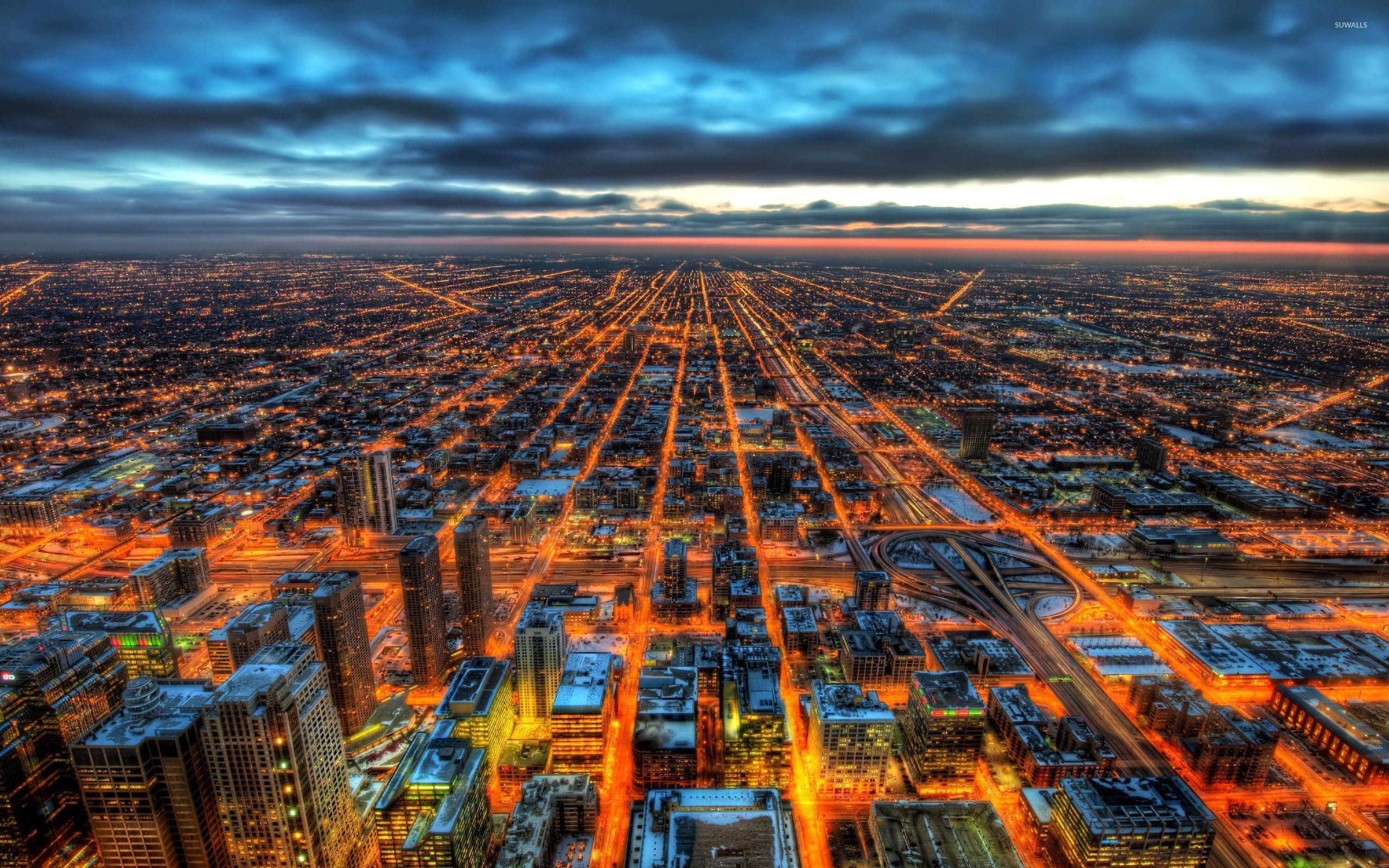 2560x1600 Amazing Chicago street lights wallpaper wallpaper
