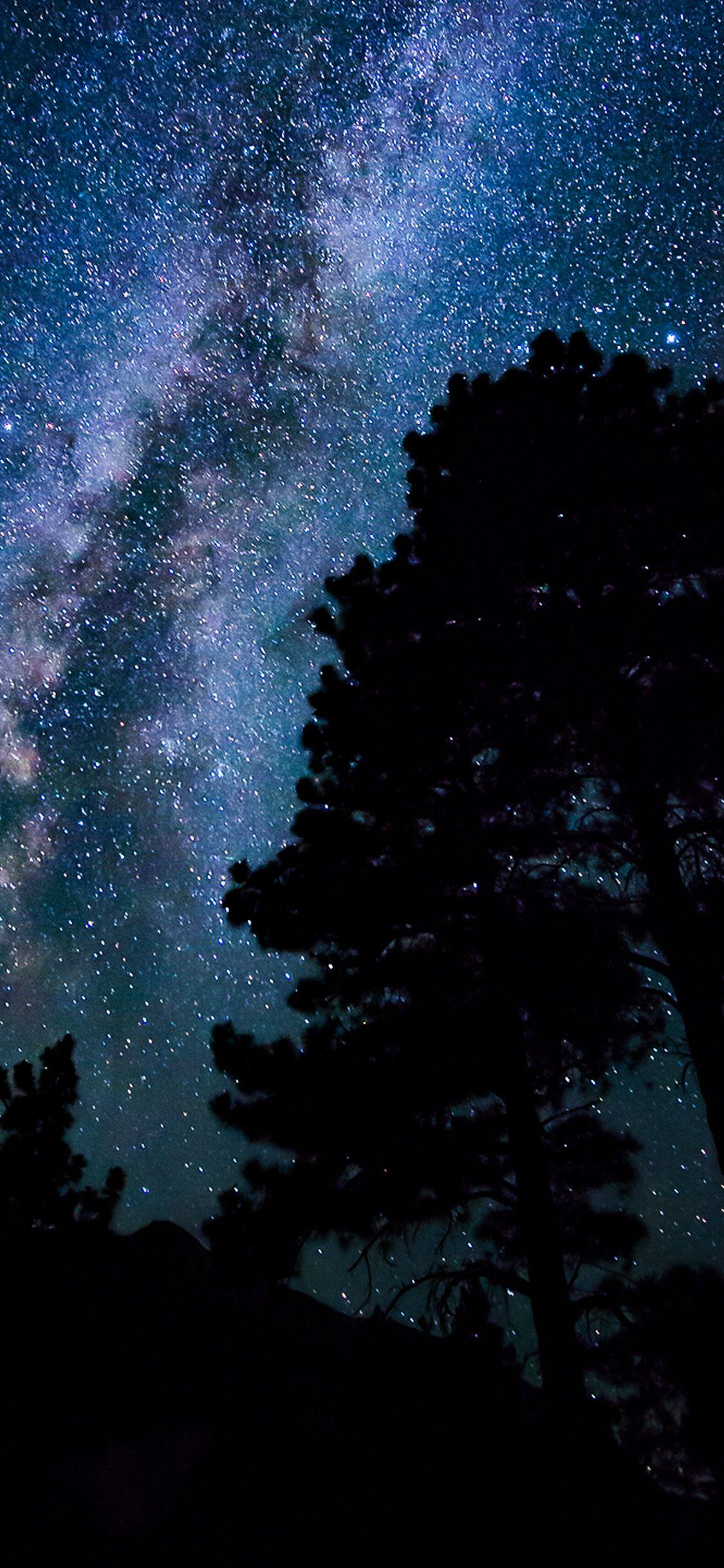 1125x2436 iPhone X wallpaper. night sky dark star nature