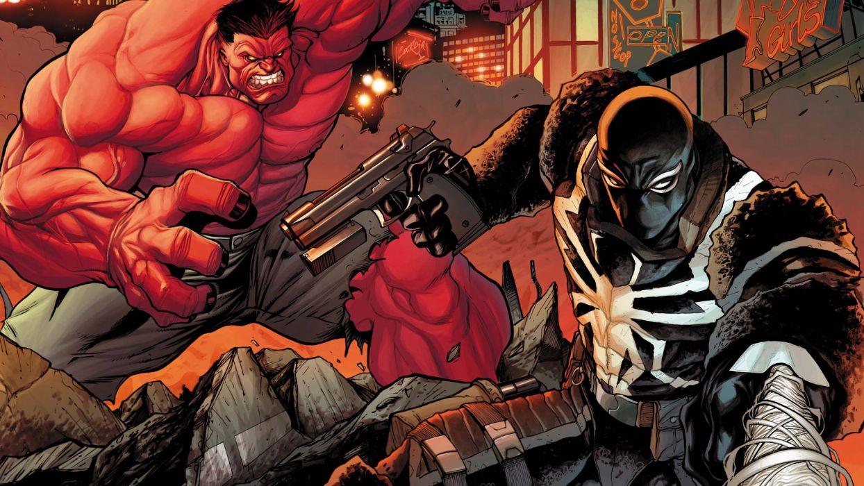 1244x700 Comics Venom Red Hulk Thunderbolts wallpaperx1080