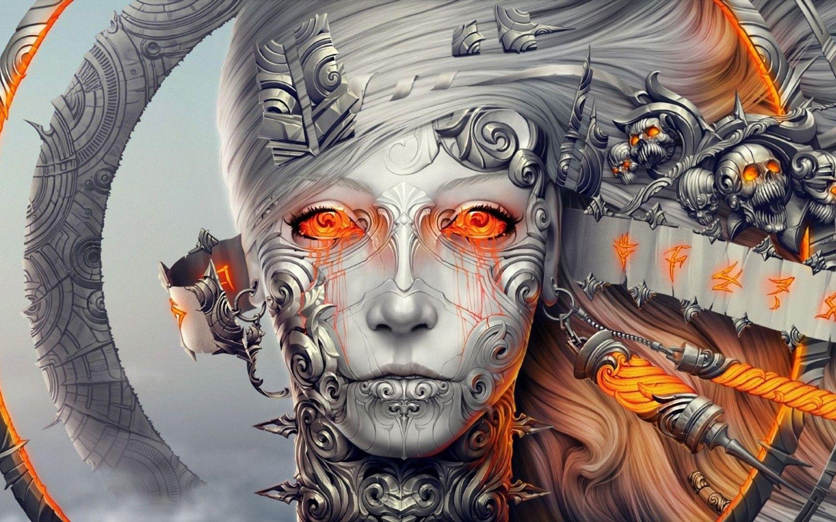 1680x1050 Robot Face