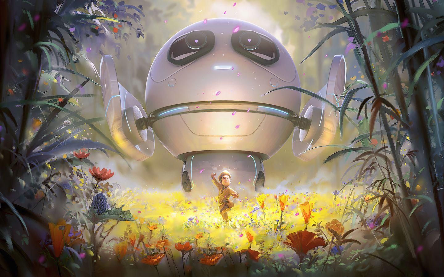 1440x900 Kid With Giant Robot Friend 1440x900 Resolution HD 4k Wallpaper, Image, Background, Photo and Picture