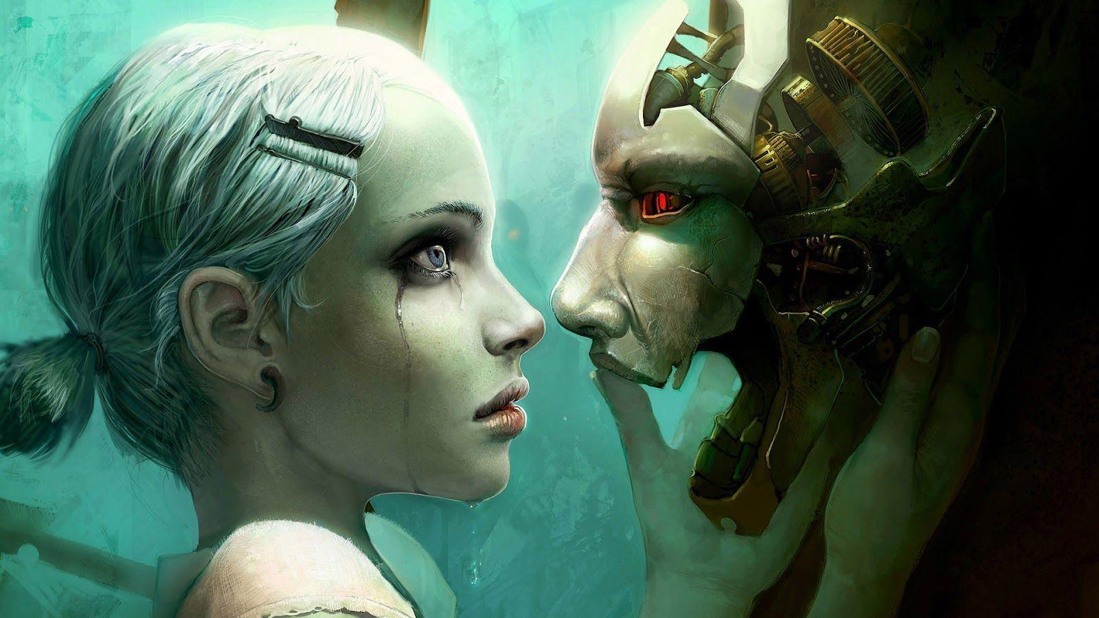 1600x900 Hot Robot Girl. Fantasy Girl Art