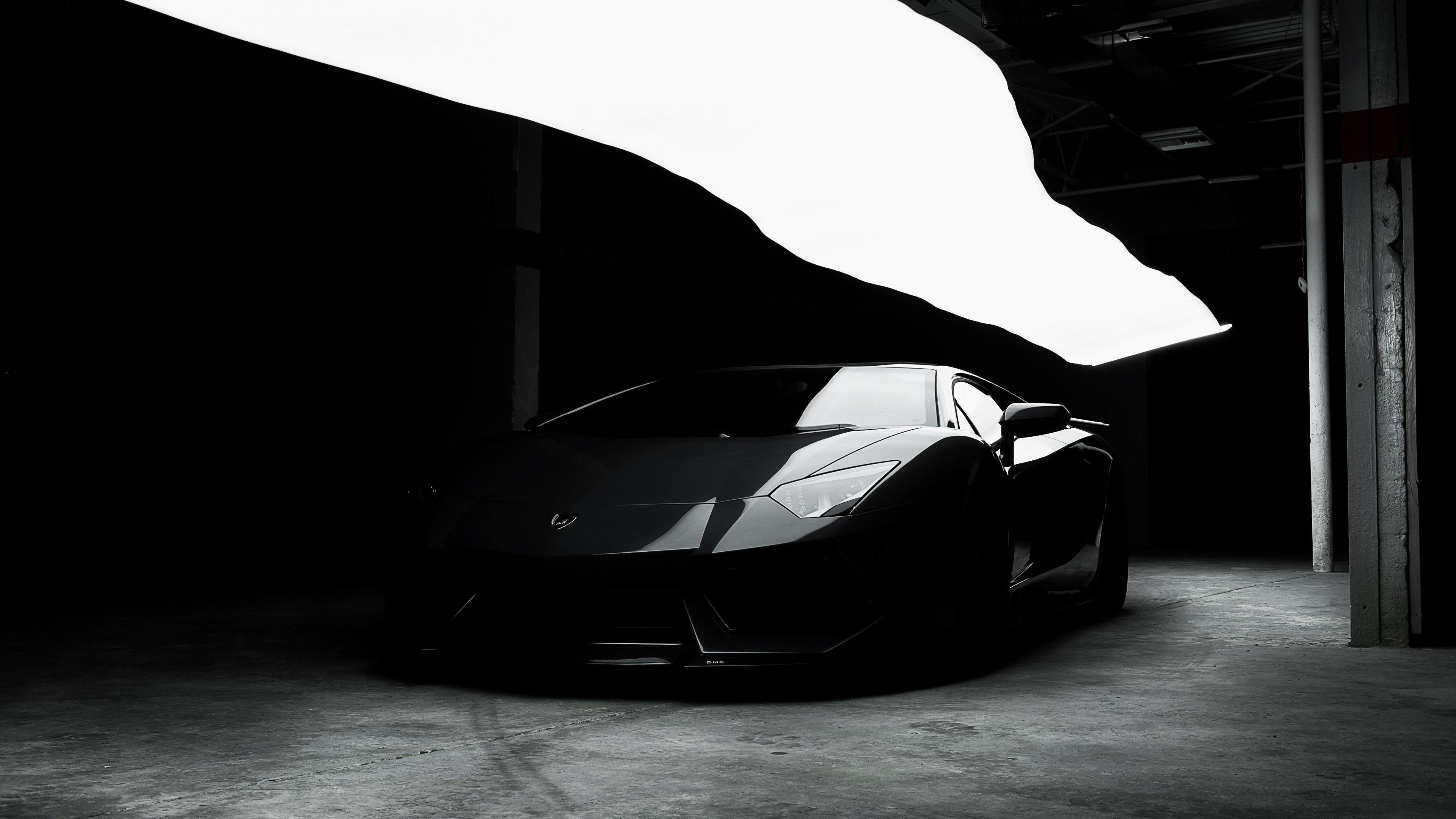 3840x2160 Download Dark, black, Lamborghini Aventador wallpaper, 3840x 4K UHD 16: Widescreen