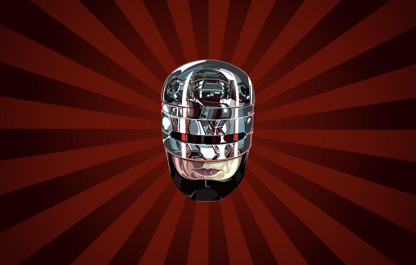 1332x850 Wallpaper Minimalism, Robot, Face, Art, Robocop, RoboCop, Samuelho, by Samuelho image for desktop, section минимализм