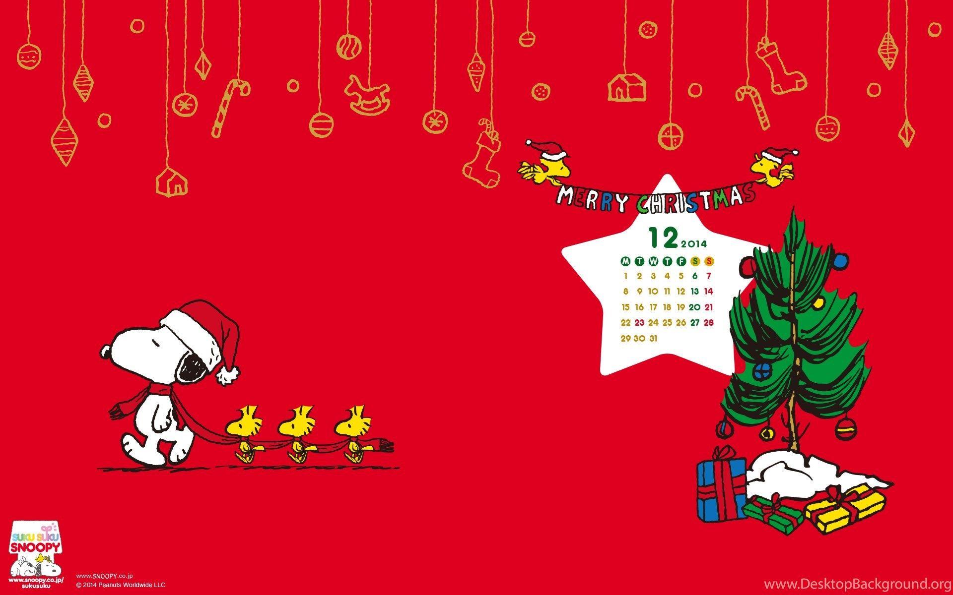 1920x1200 I Love Kawaii: Snoopy December 2014 Wallpaper Calendar Desktop