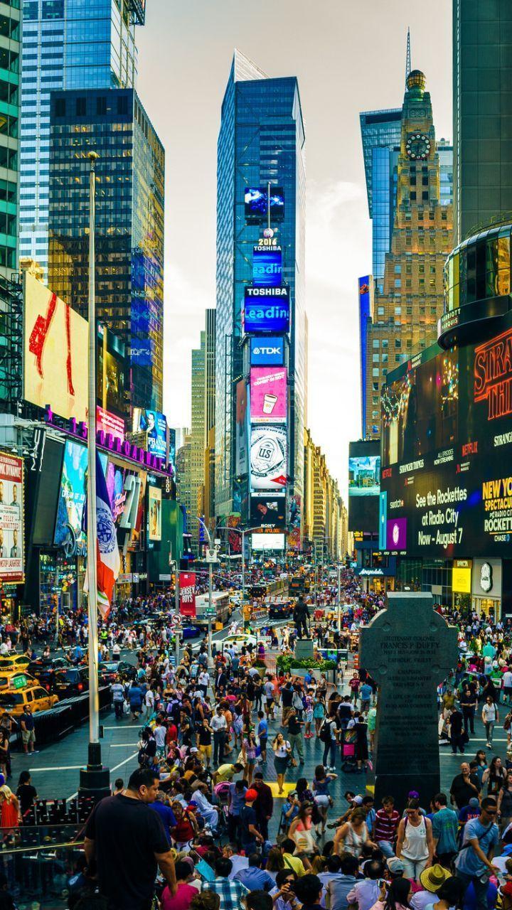 720x1280 Time Square Mobile HD Wallpaper