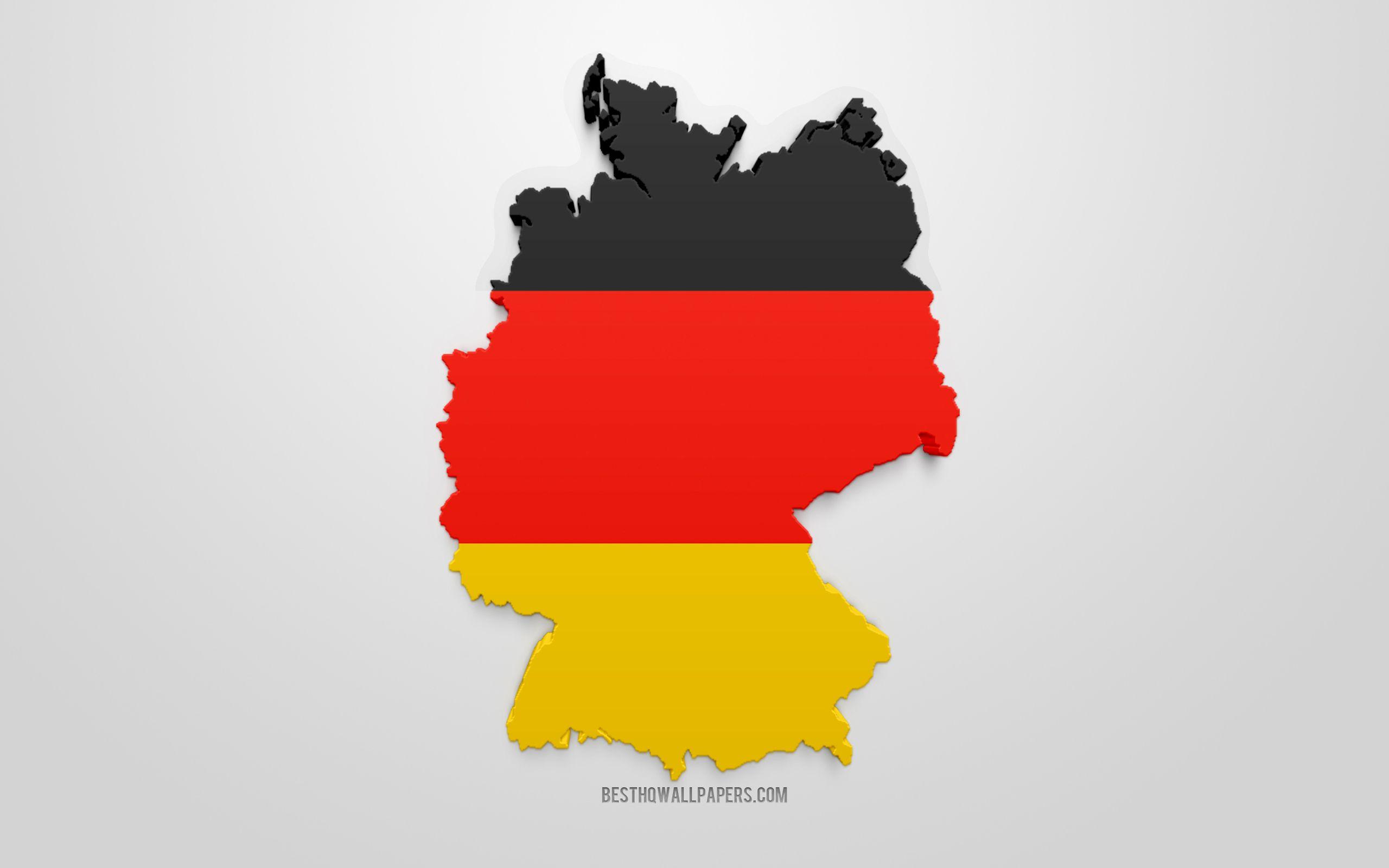 2560x1600 Download wallpaper 3D flag of Germany, silhouette of Germany, 3D art, German flag, Europe, Germany, geography, Germany 3D silhouette for desktop with resolution 2560x1600. High Quality HD picture wallpaper