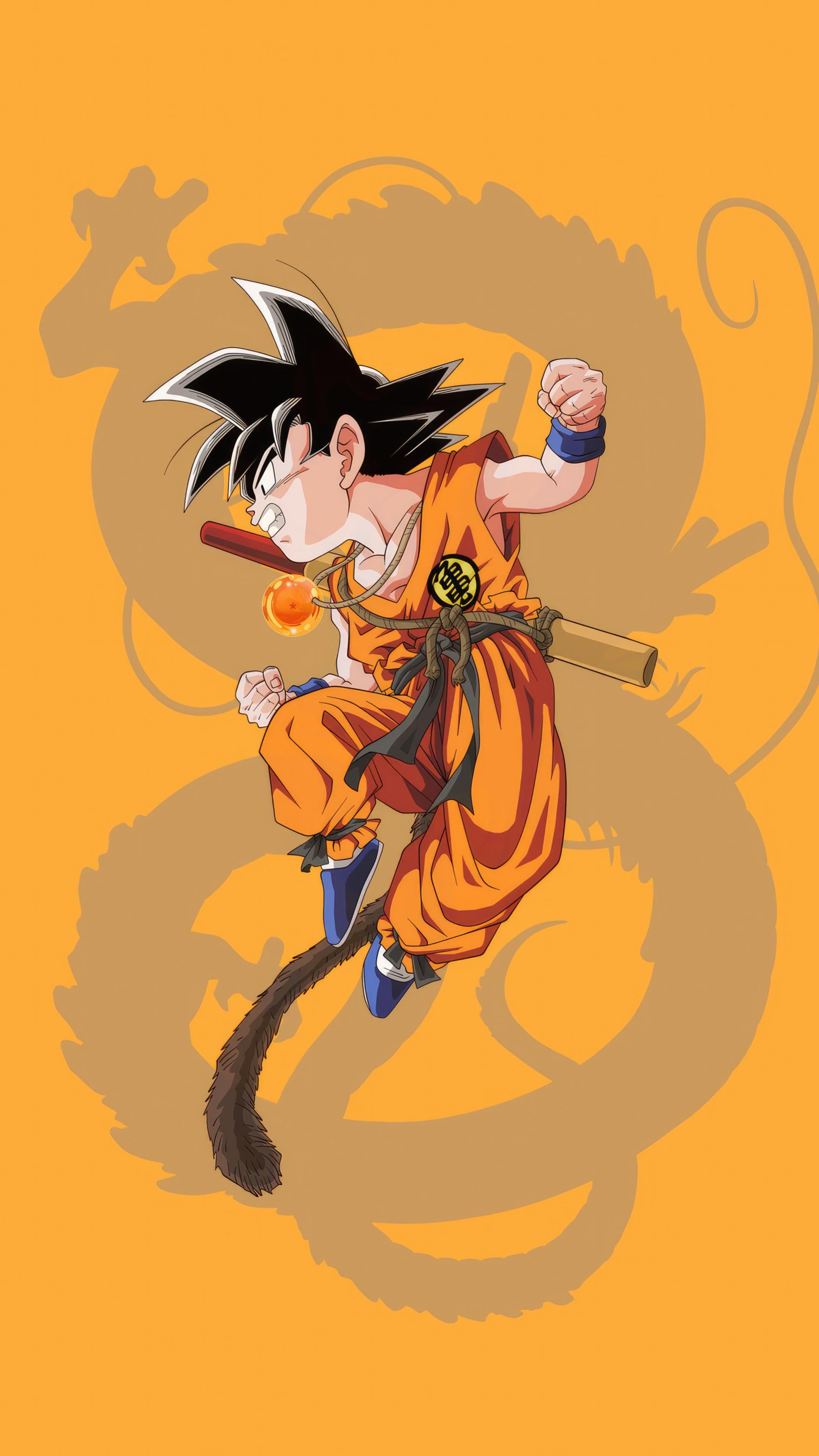2160x3840 4k resolution kid Goku wallpaper