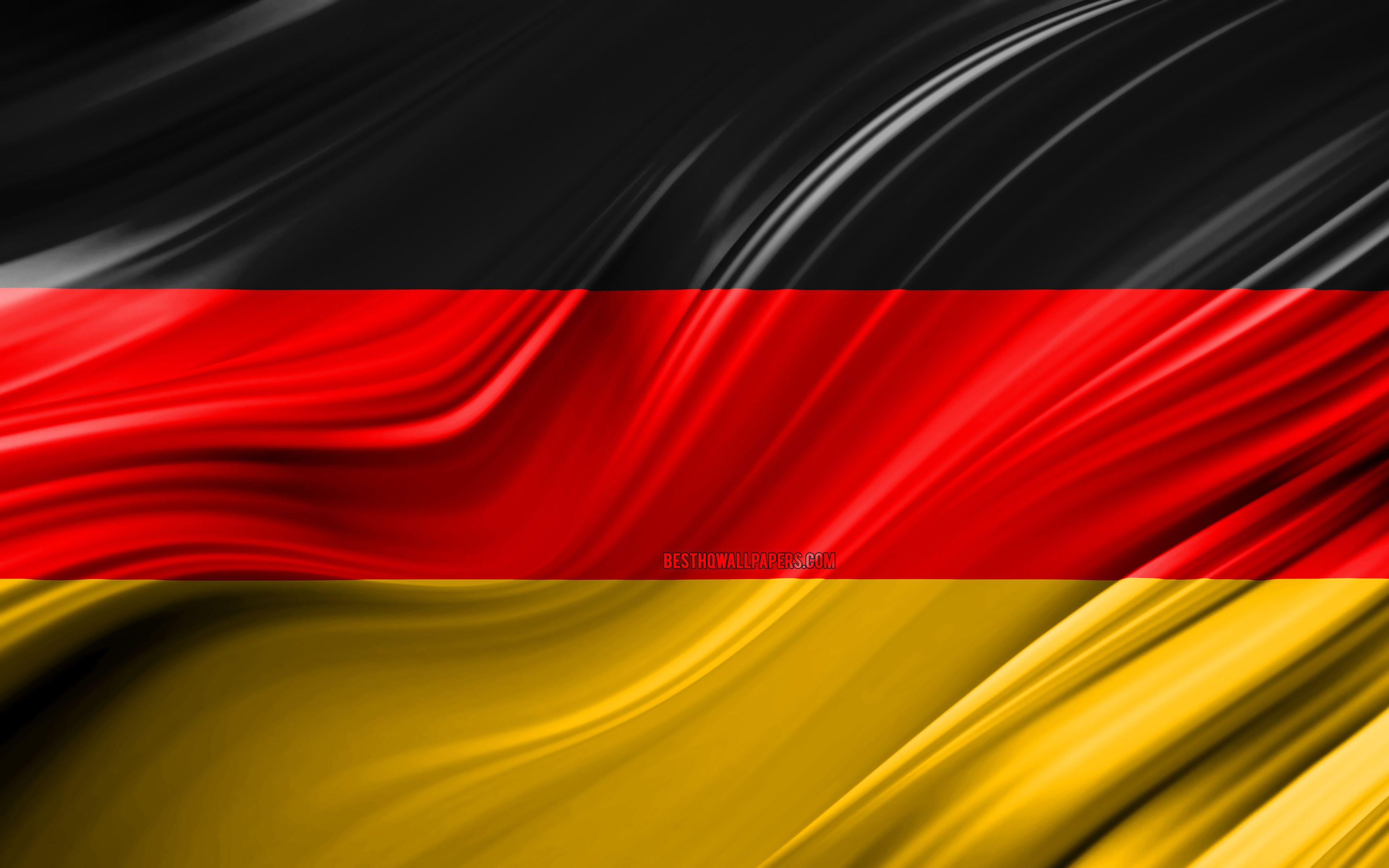 3840x2400 Download wallpaper 4k, German flag, European countries, 3D waves, Flag of Germany, national symbols, Germany 3D flag, art, Europe, Germany for desktop with resolution 3840x2400. High Quality HD picture wallpaper